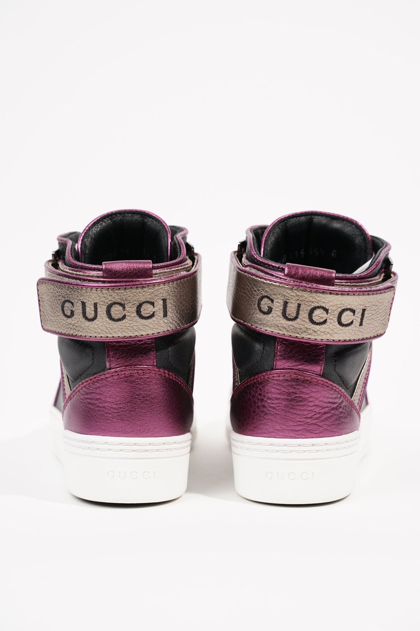 Gucci Womens High Top Sneaker Bronze / Purple EU 35.5 / UK 2.5