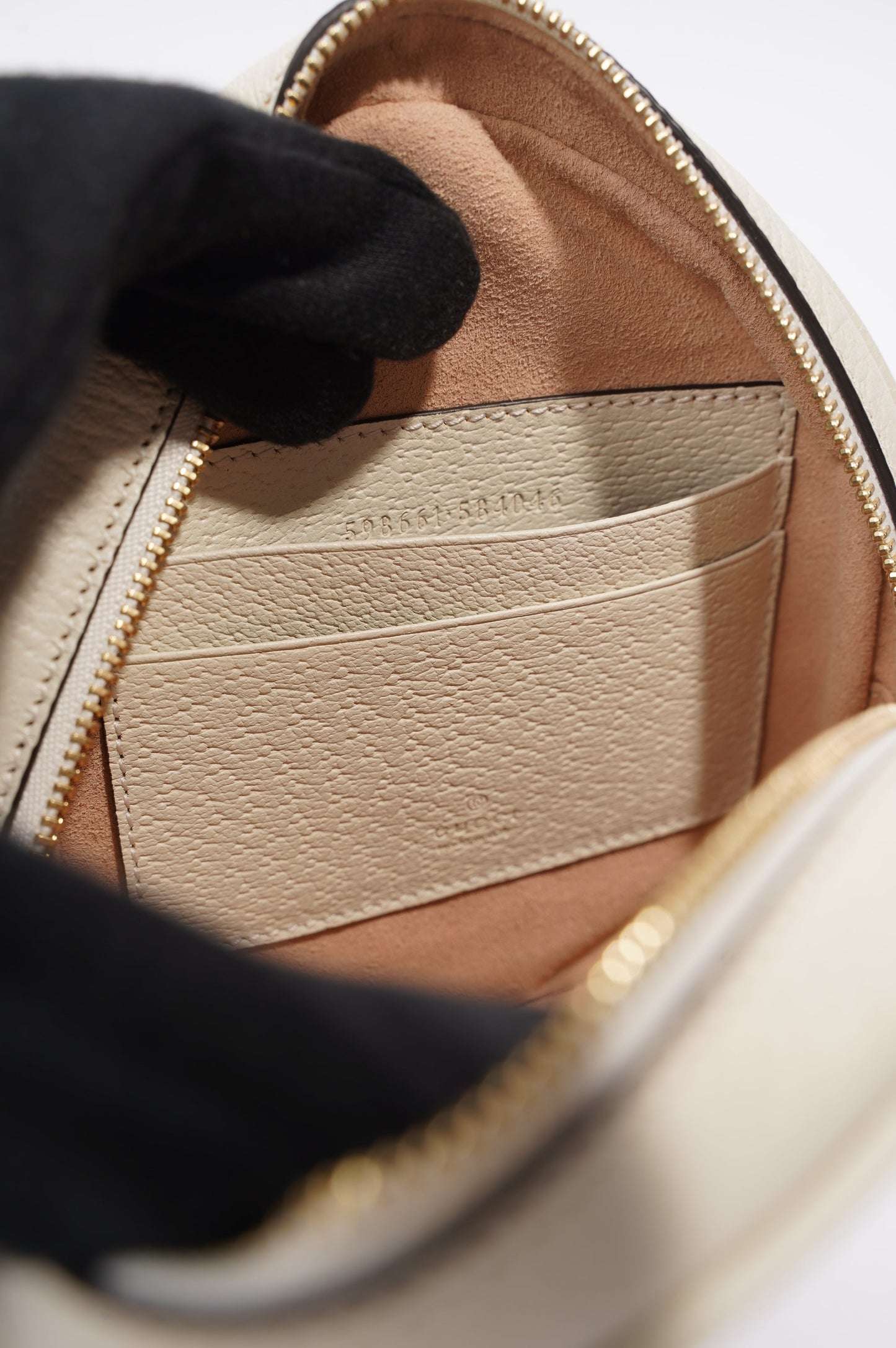 Gucci Ophidia GG Round Backpack Cream Mini