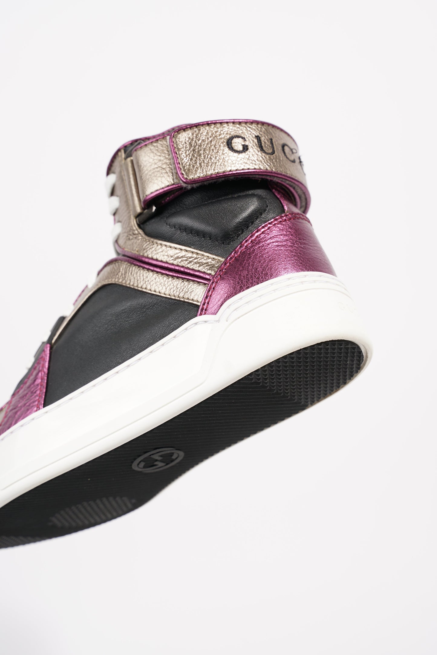Gucci Womens High Top Sneaker Bronze / Purple EU 35.5 / UK 2.5