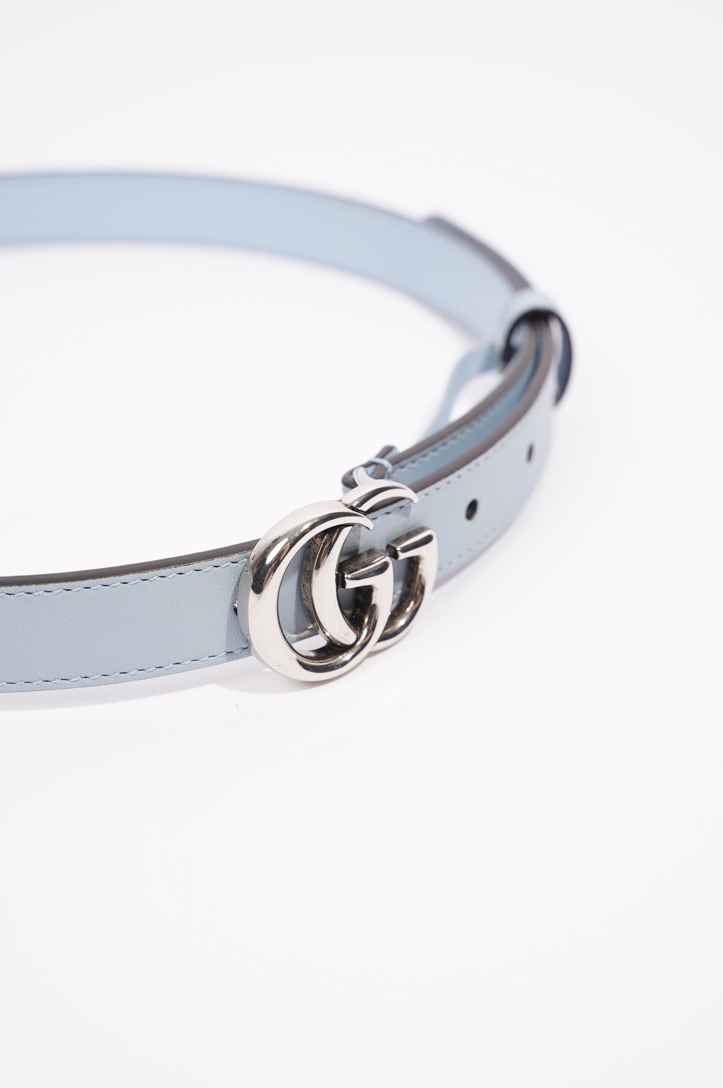 Gucci GG Marmont Belt Blue Leather 70cm - 28"