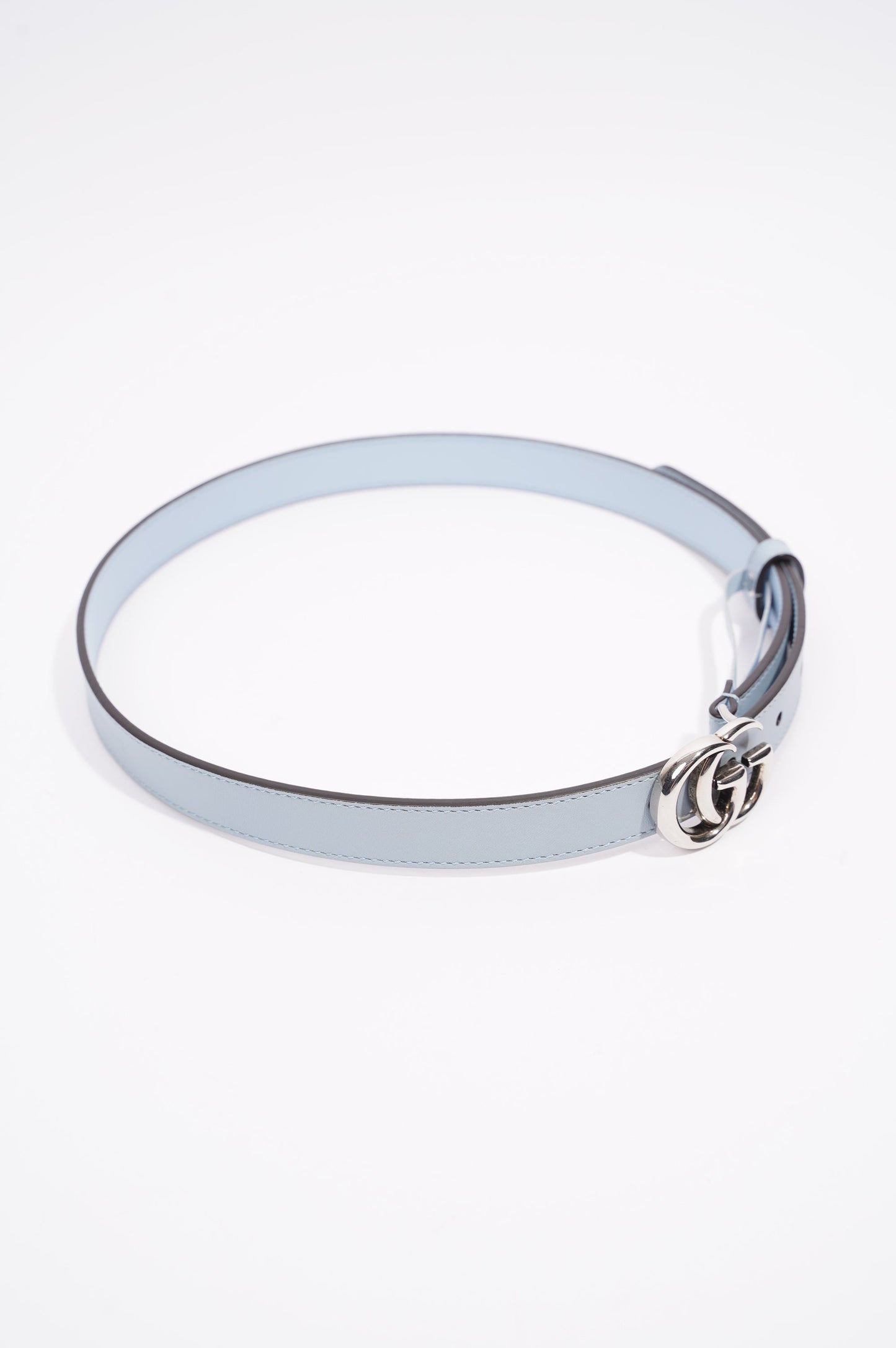Gucci GG Marmont Belt Blue Leather 70cm - 28"
