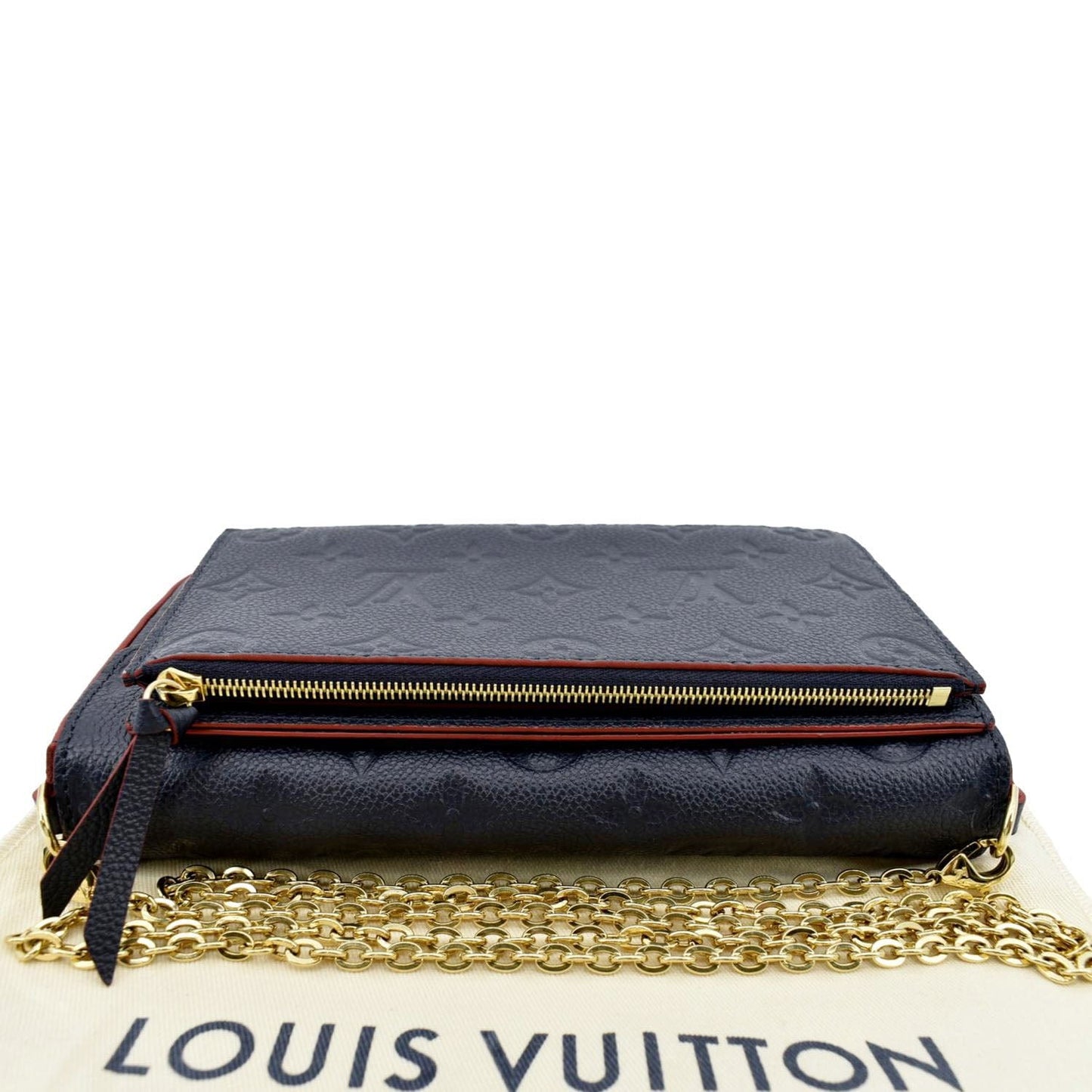 Louis Vuitton  Felicie Monogram Empreinte Pochette Crossbody Bag Blue