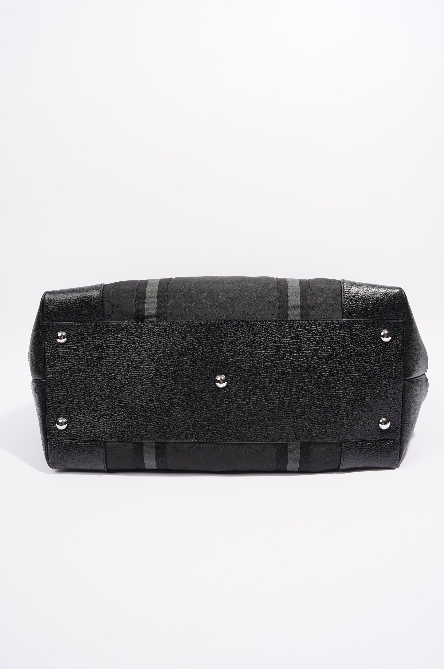 Gucci Mens Duffle Bag Grey Canvas XL