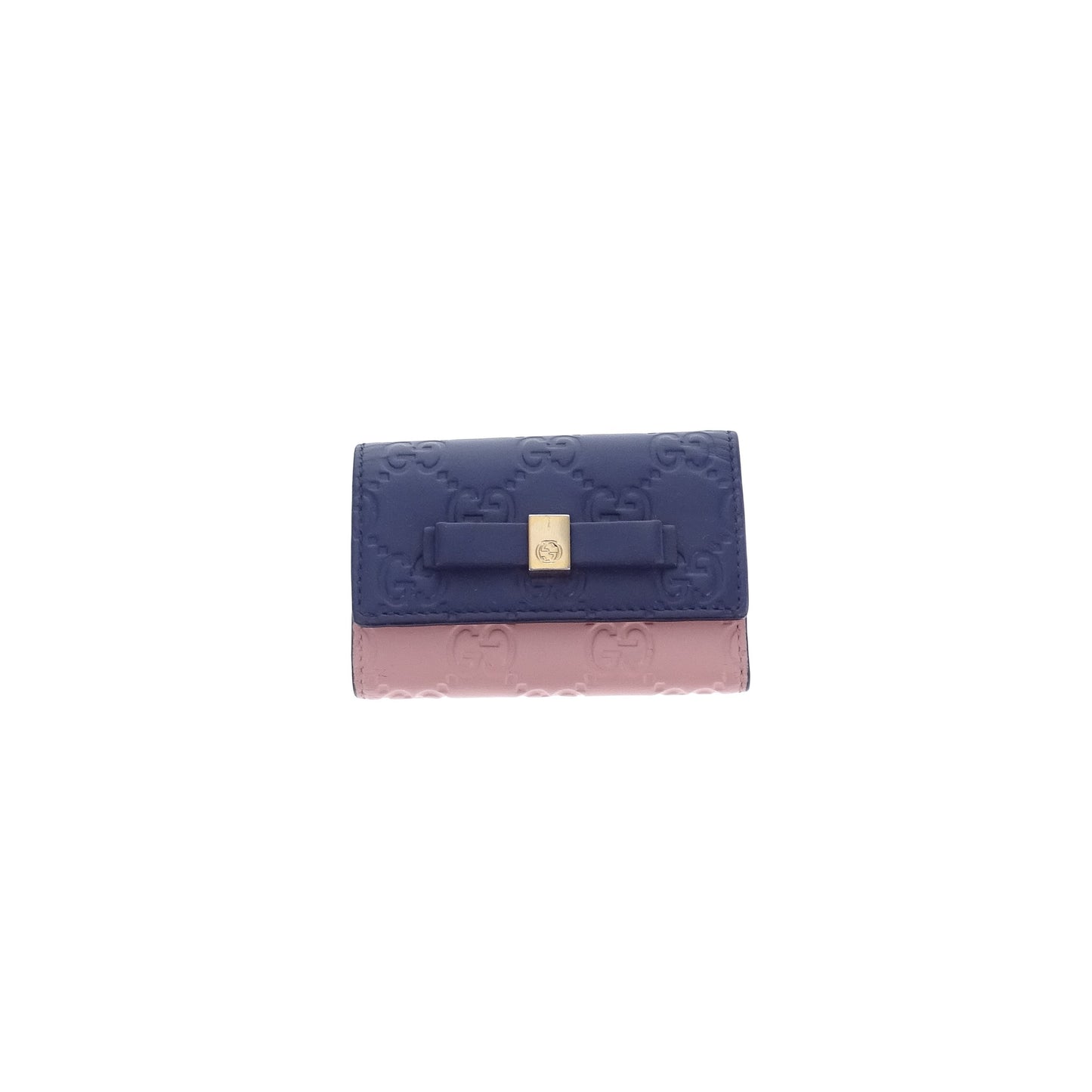 Gucci Guccissima Navy & Pink 6 Key Case