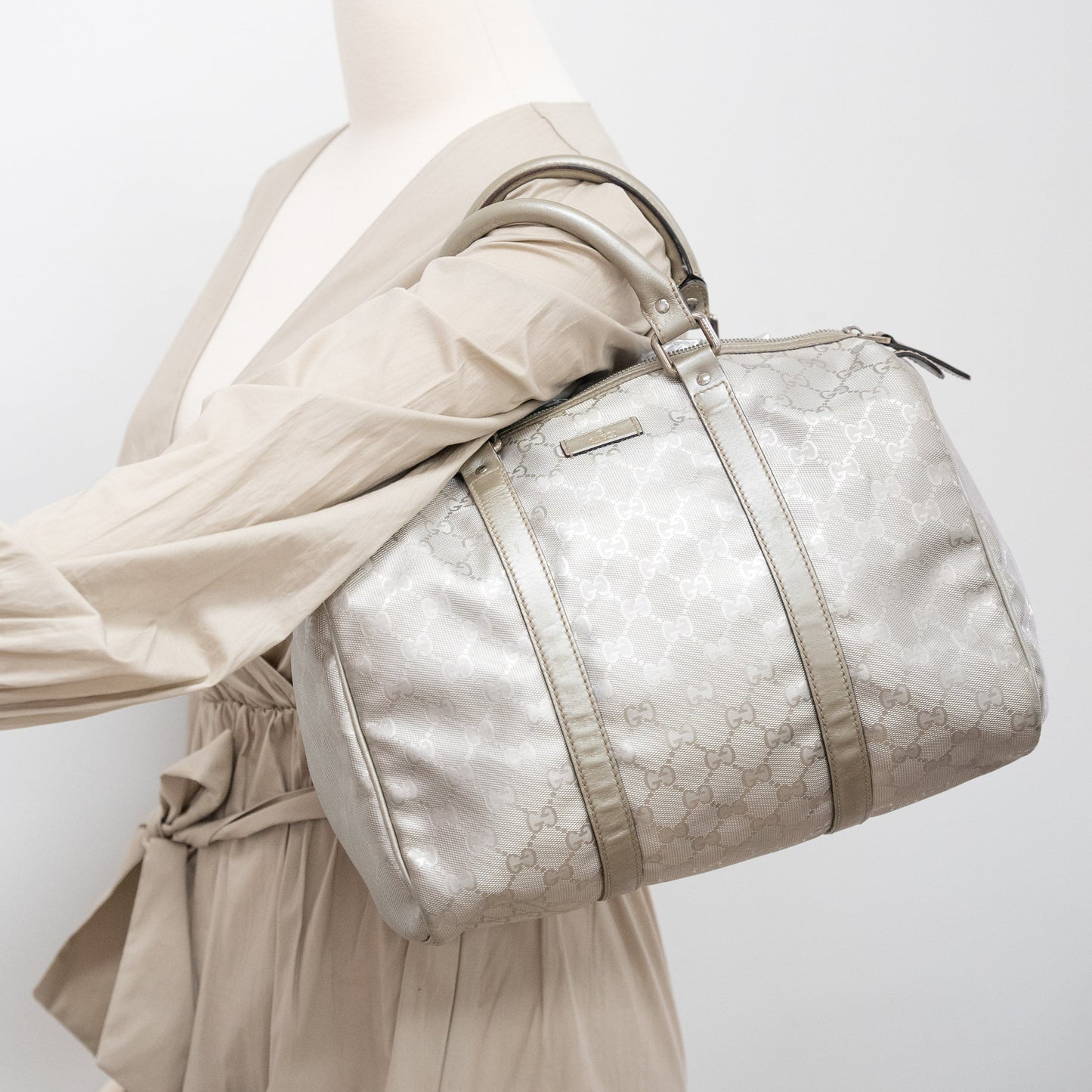 Gucci Boston Bag Silver