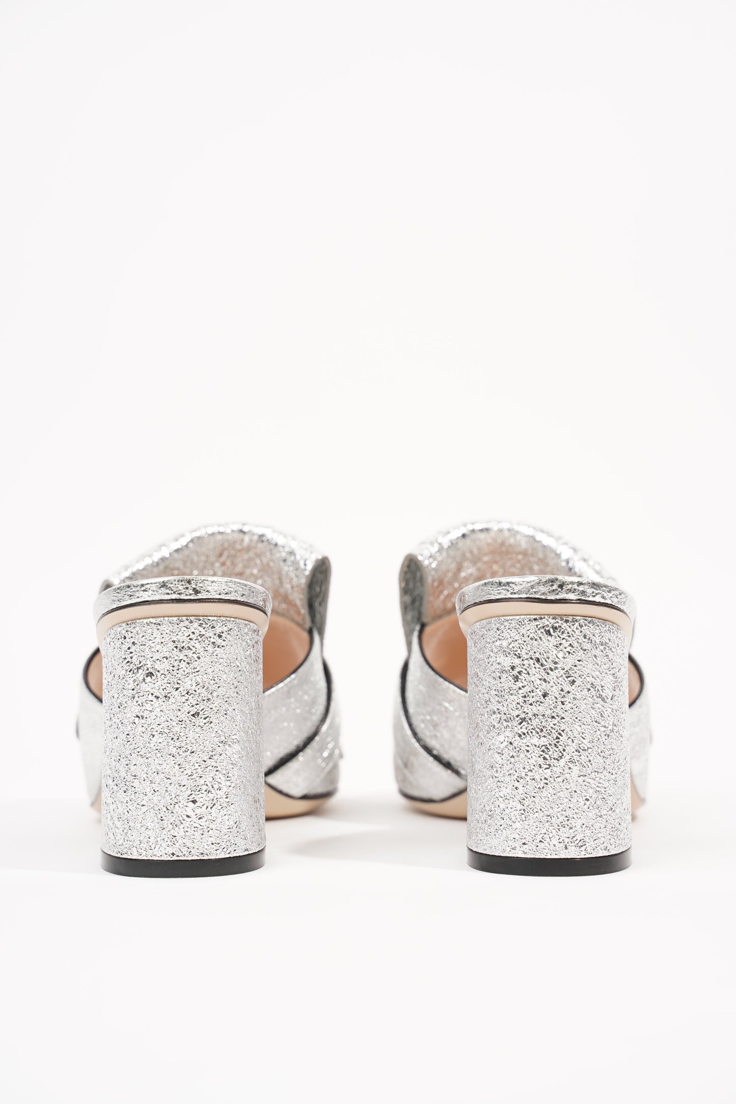 Gucci Womens Marmont Fringe Sandal Silver EU 38 / UK 5