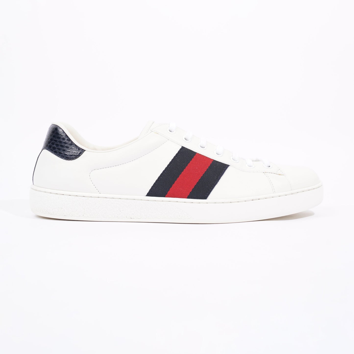 Gucci Mens Ace White / Navy / Red EU 44.5 / UK 10.5
