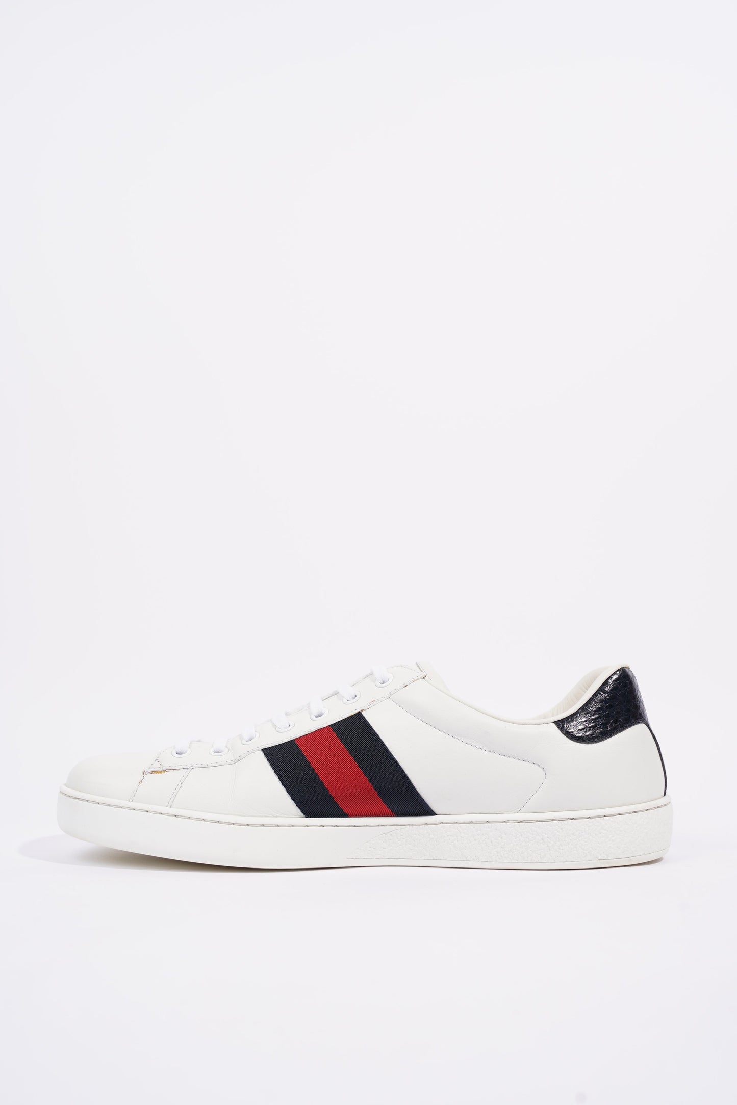 Gucci Mens Ace White / Navy / Red EU 44.5 / UK 10.5