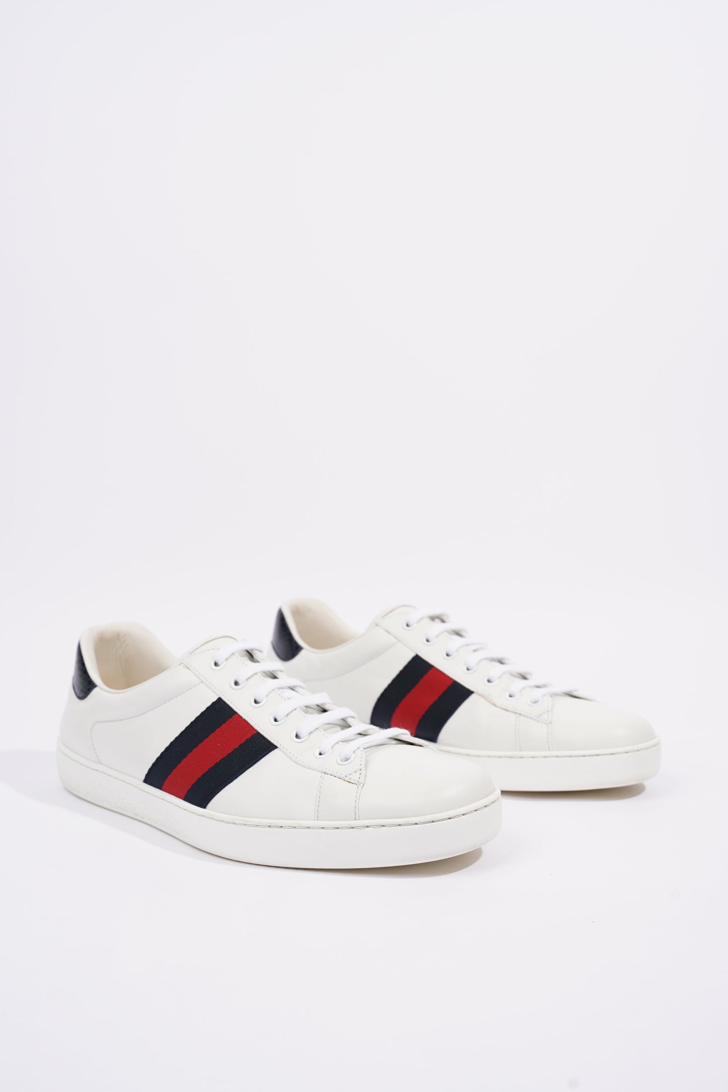 Gucci Mens Ace White / Navy / Red EU 44.5 / UK 10.5