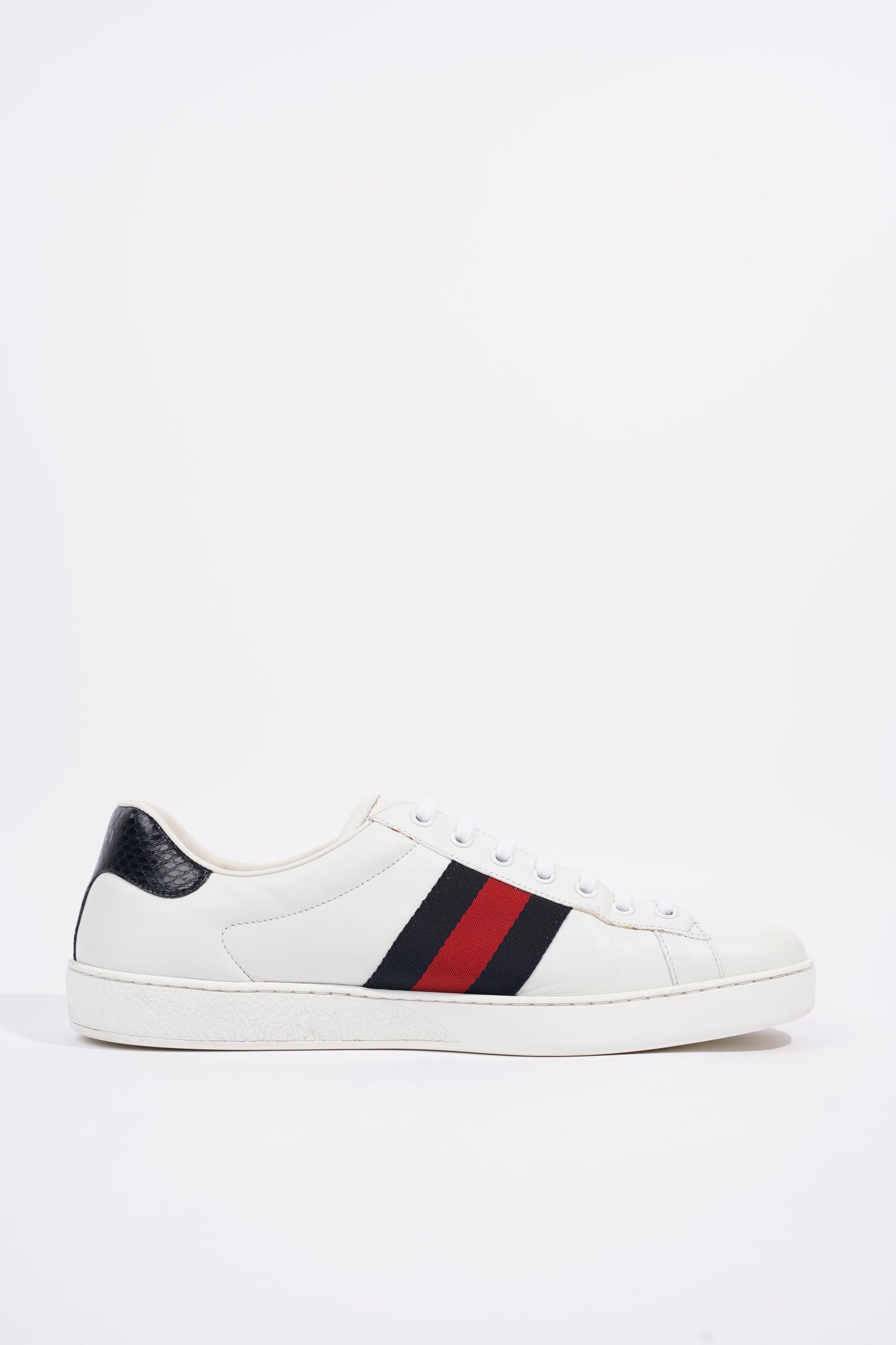 Gucci Mens Ace White / Navy / Red EU 44.5 / UK 10.5