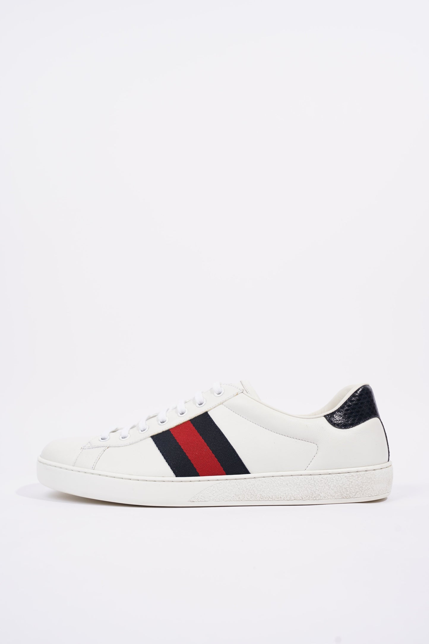 Gucci Mens Ace White / Navy / Red EU 44.5 / UK 10.5