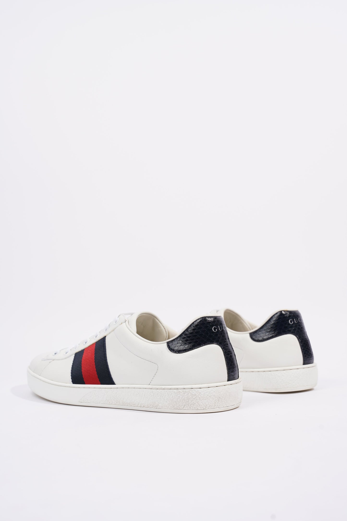 Gucci Mens Ace White / Navy / Red EU 44.5 / UK 10.5