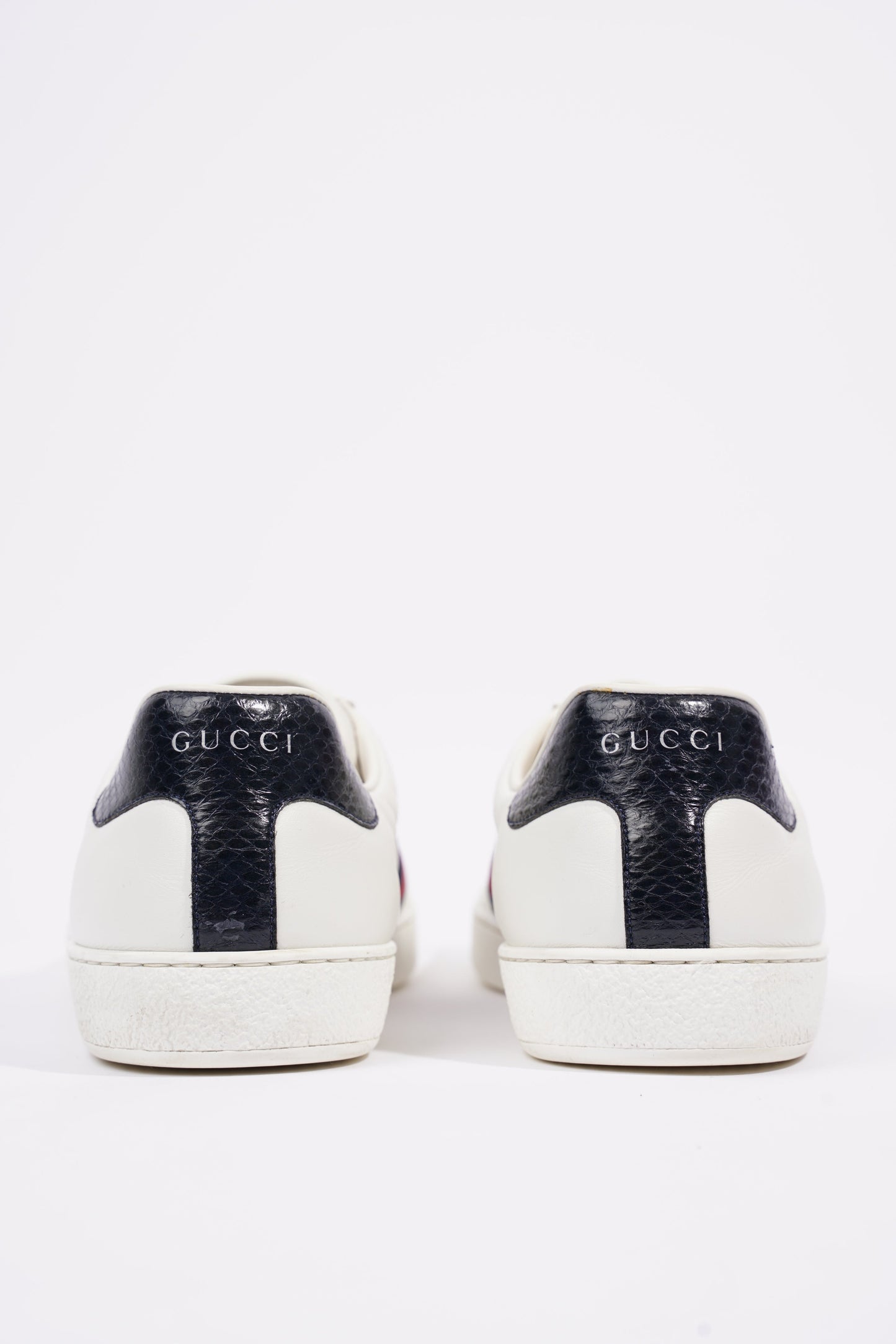 Gucci Mens Ace White / Navy / Red EU 44.5 / UK 10.5