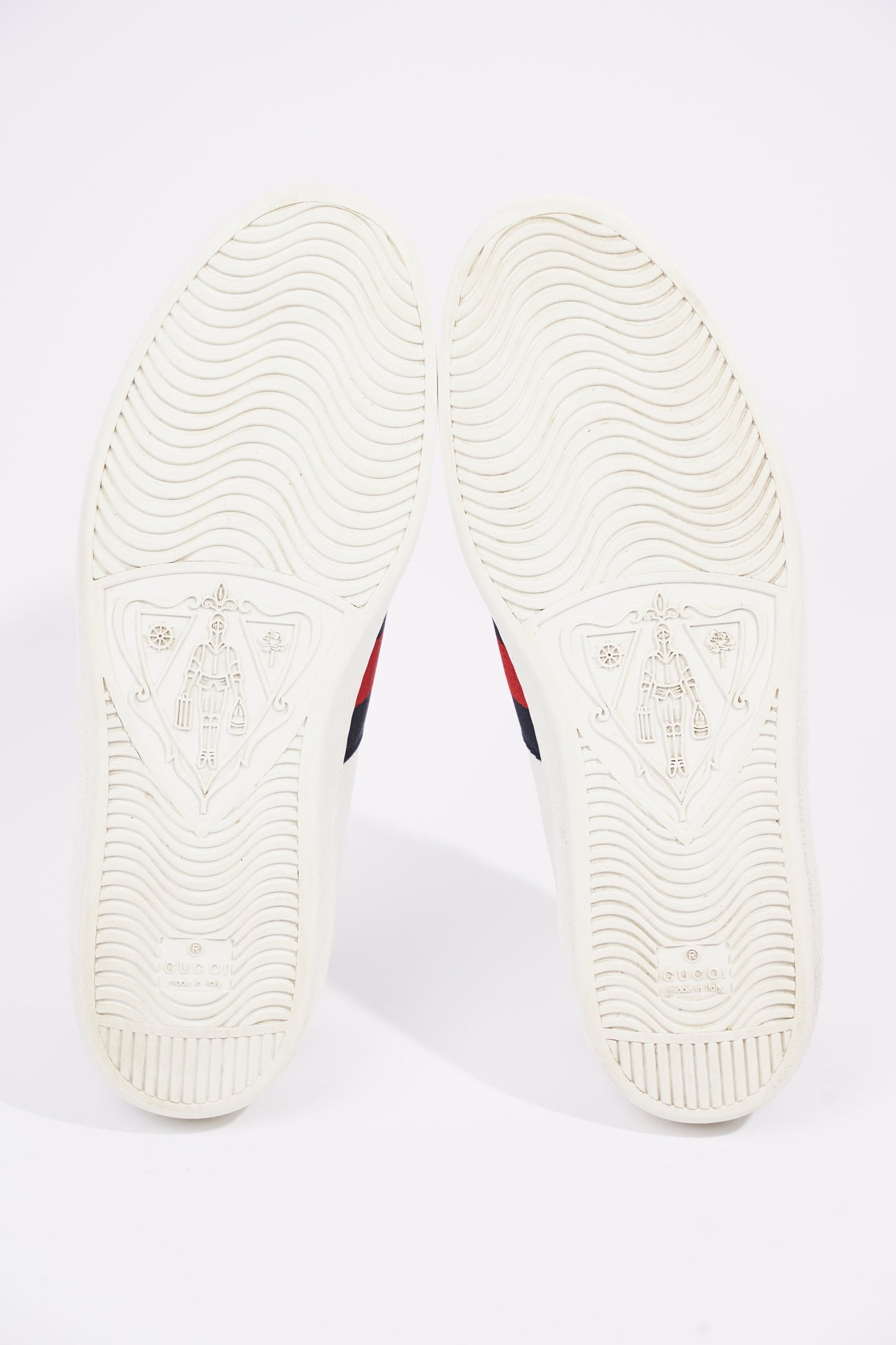 Gucci Mens Ace White / Navy / Red EU 44.5 / UK 10.5