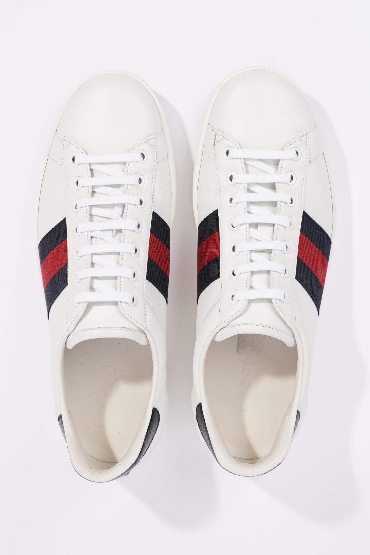 Gucci Mens Ace White / Navy / Red EU 44.5 / UK 10.5