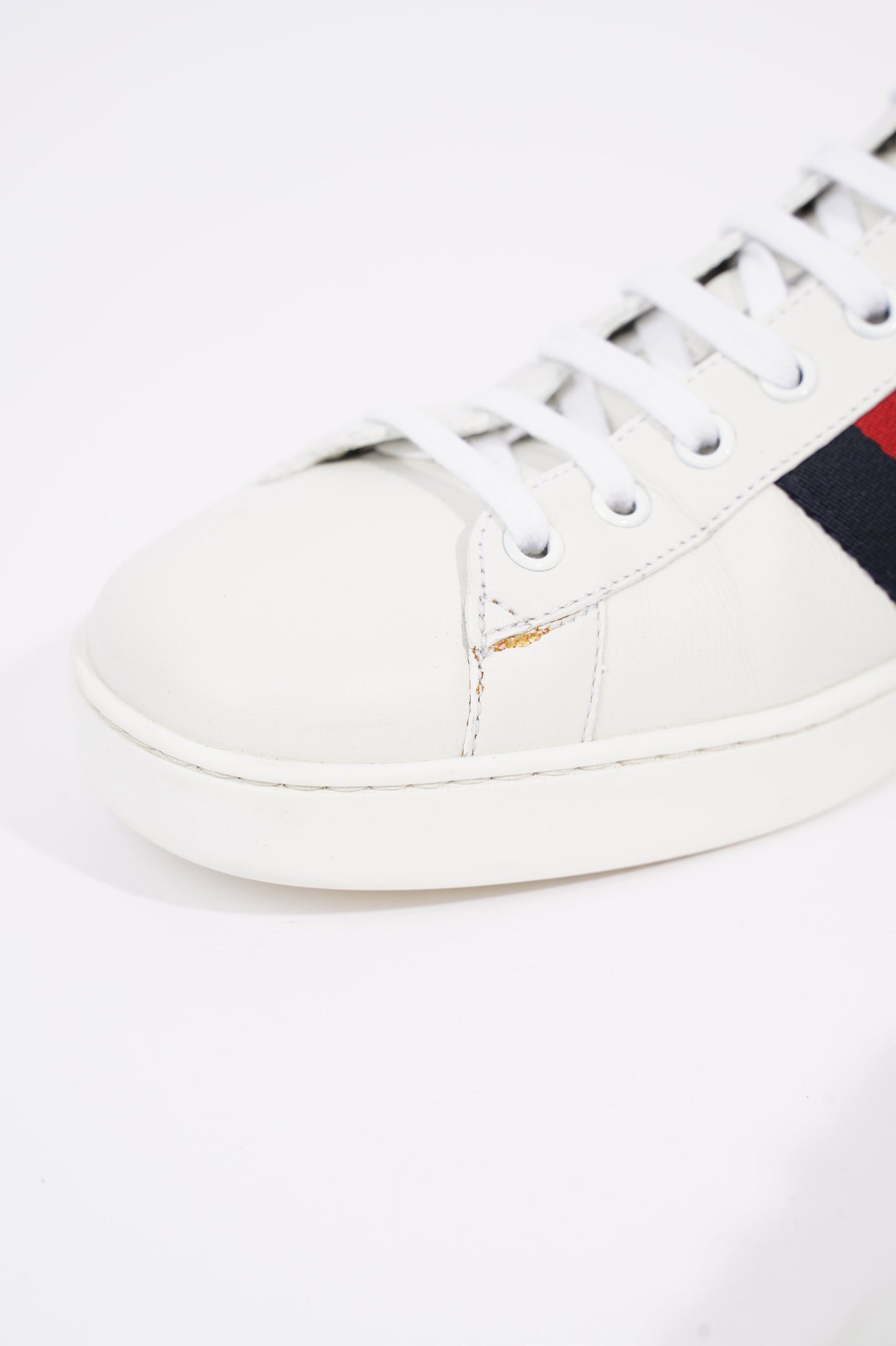 Gucci Mens Ace White / Navy / Red EU 44.5 / UK 10.5