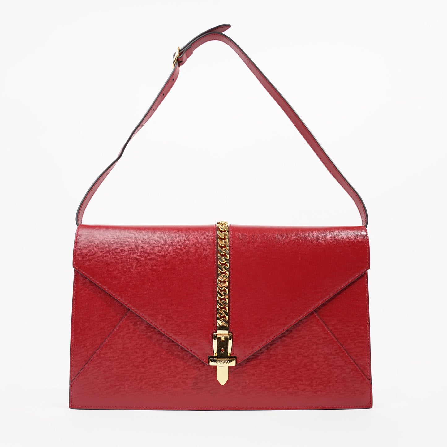 Gucci Womans Sylvie 1969 Shoulder Bag Red Medium