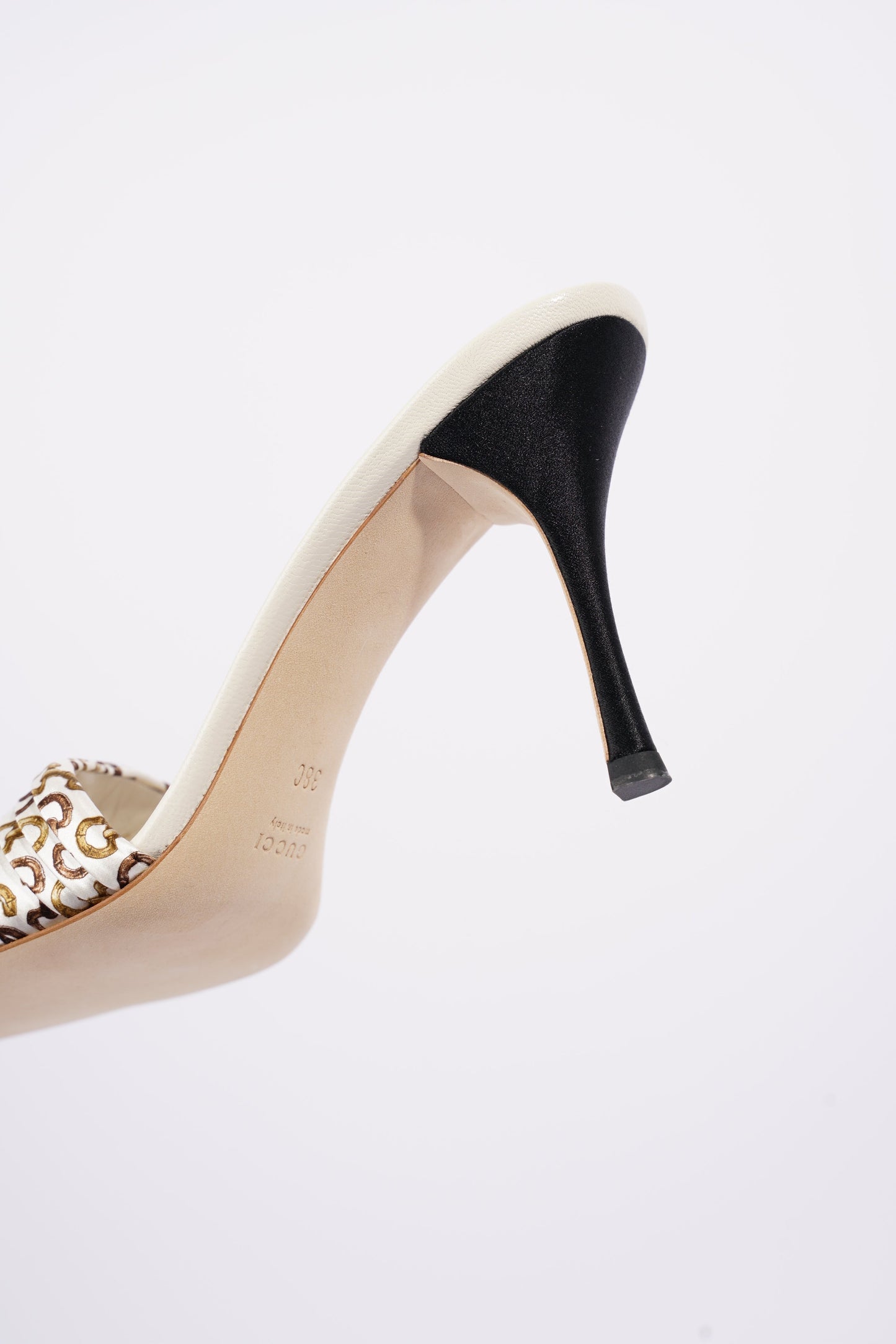 Gucci Womens Christelle Fabric Mule White EU 38 / UK 5