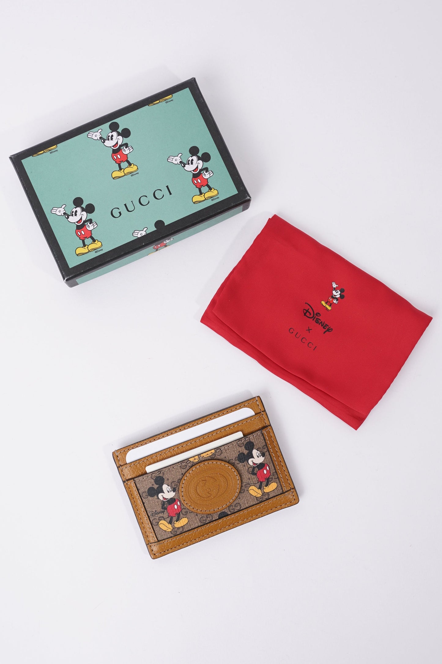 Gucci x Disney Womens Card Holder Brown