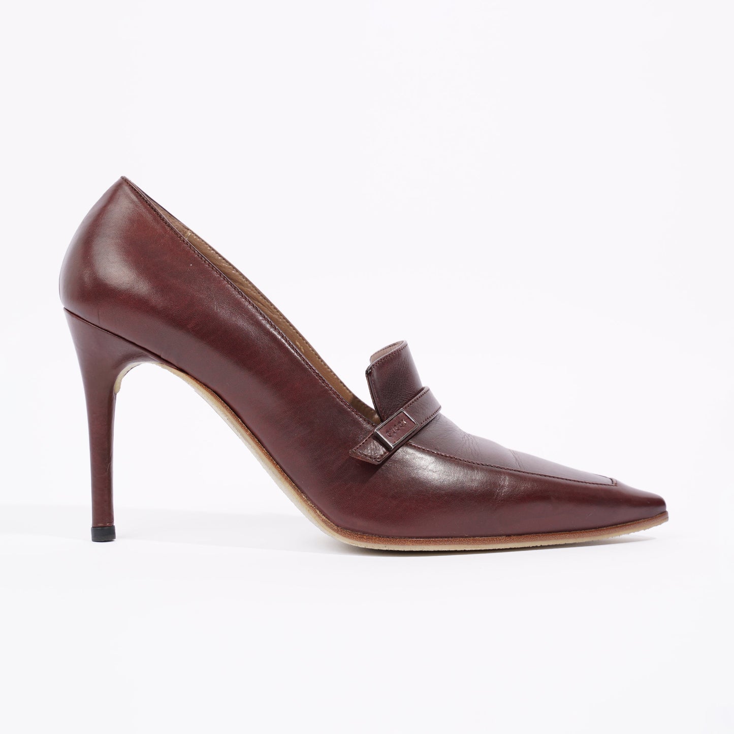 Gucci Womens Court Half Shoe Brown EU 37.5 / UK 4.5
