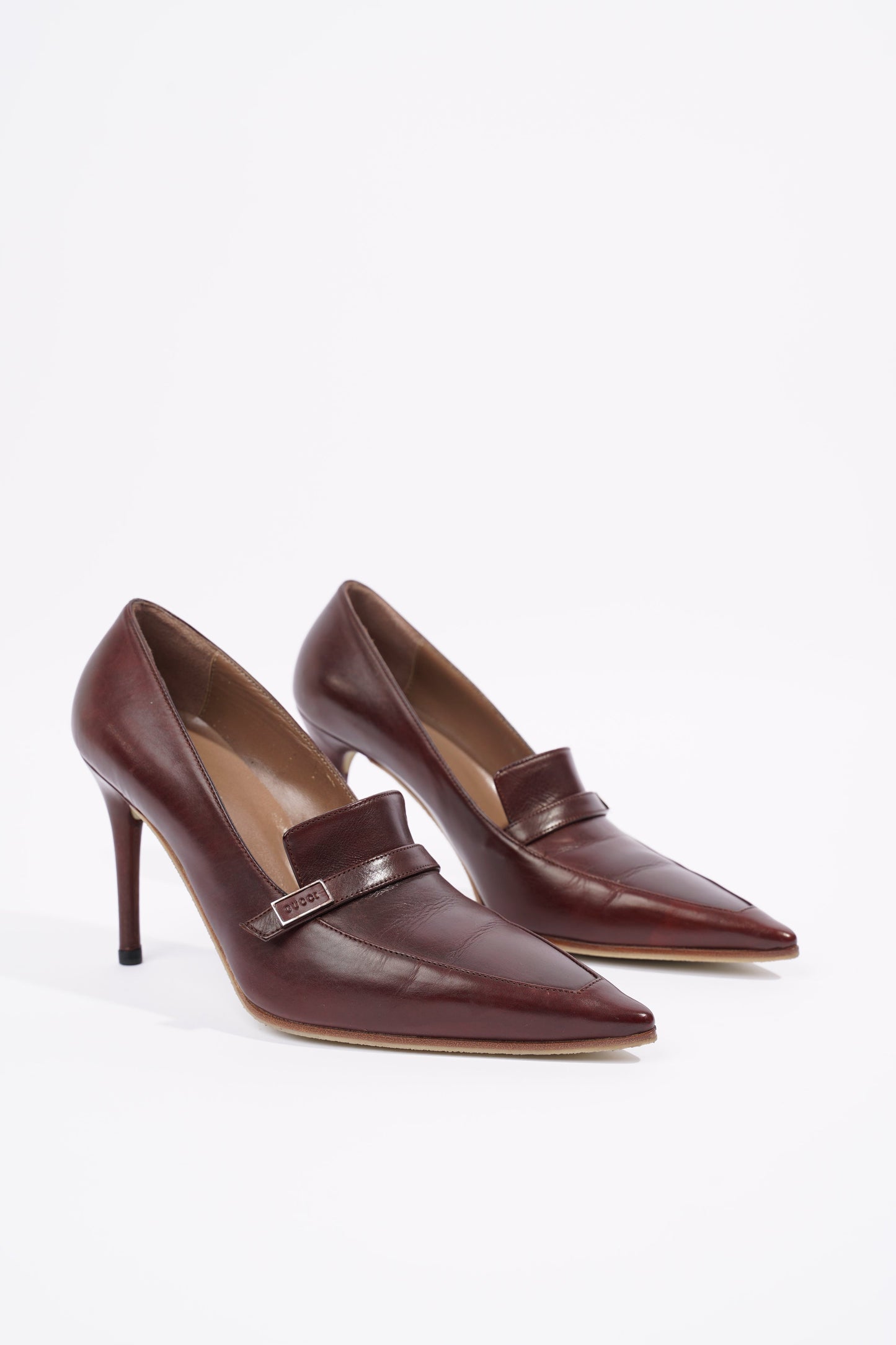 Gucci Womens Court Half Shoe Brown EU 37.5 / UK 4.5