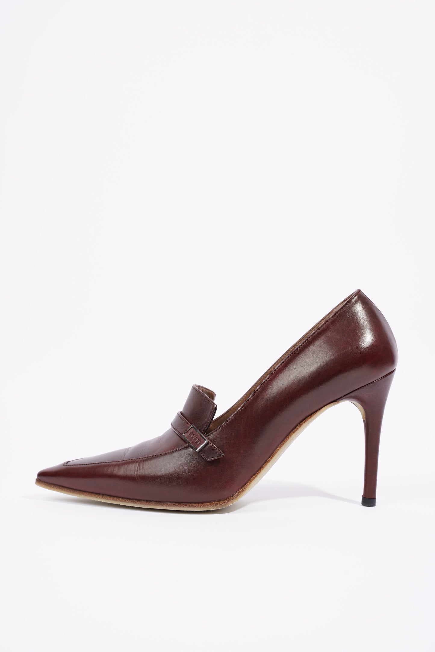 Gucci Womens Court Half Shoe Brown EU 37.5 / UK 4.5