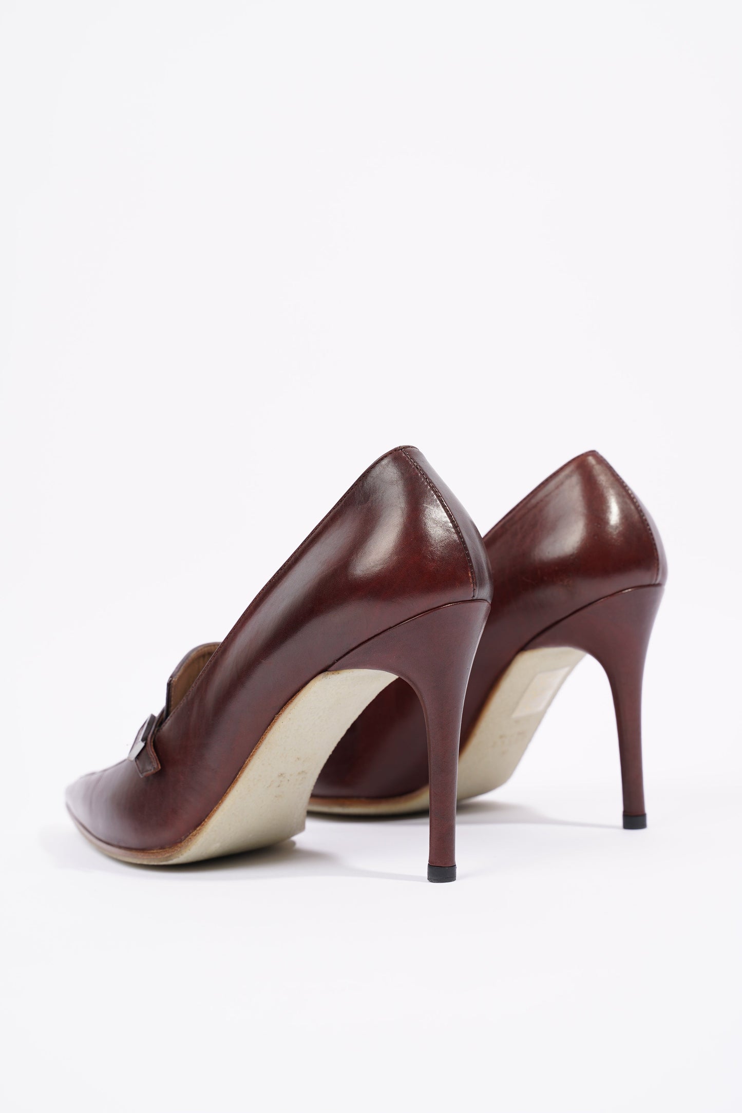 Gucci Womens Court Half Shoe Brown EU 37.5 / UK 4.5