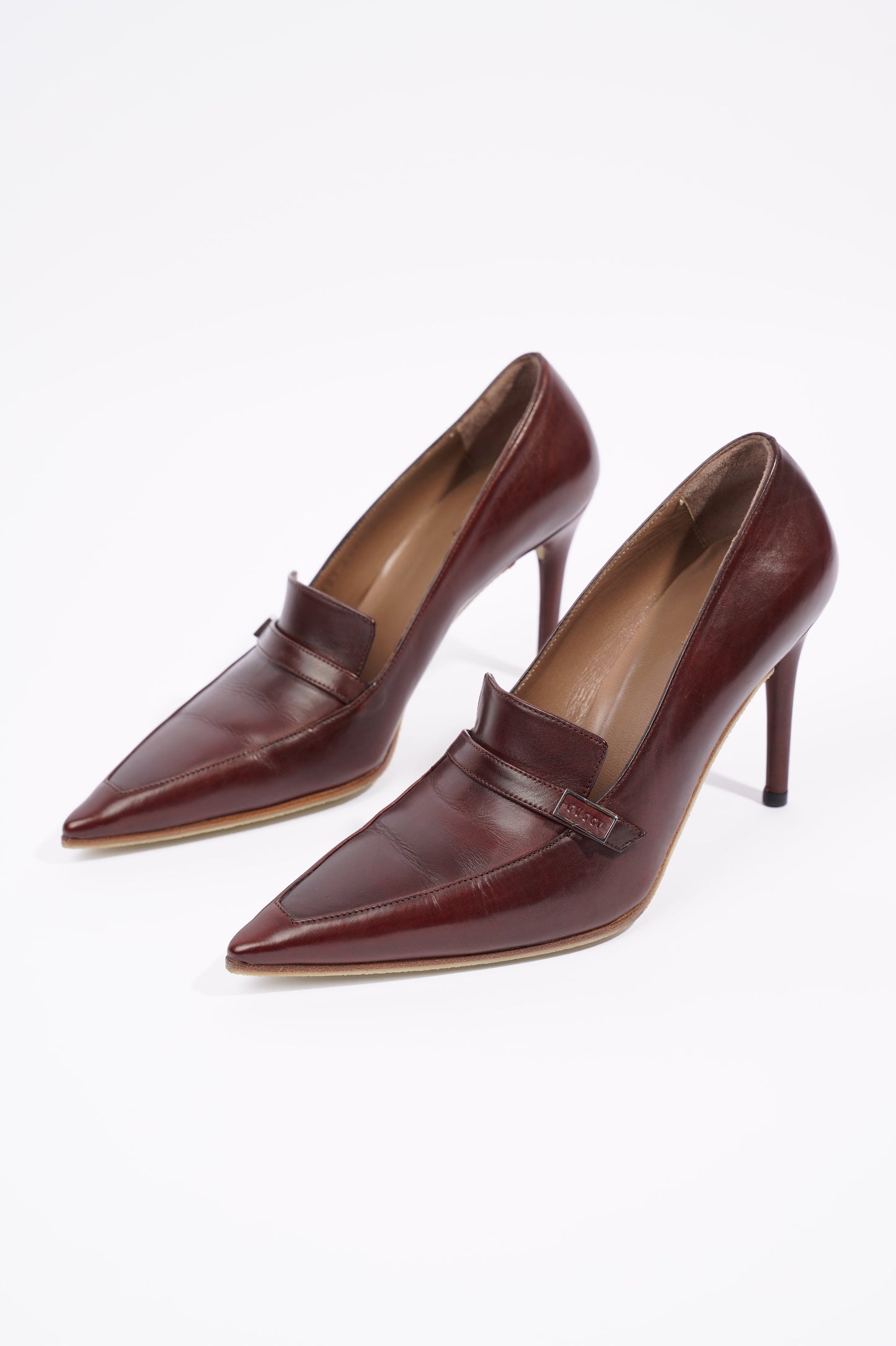 Gucci Womens Court Half Shoe Brown EU 37.5 / UK 4.5