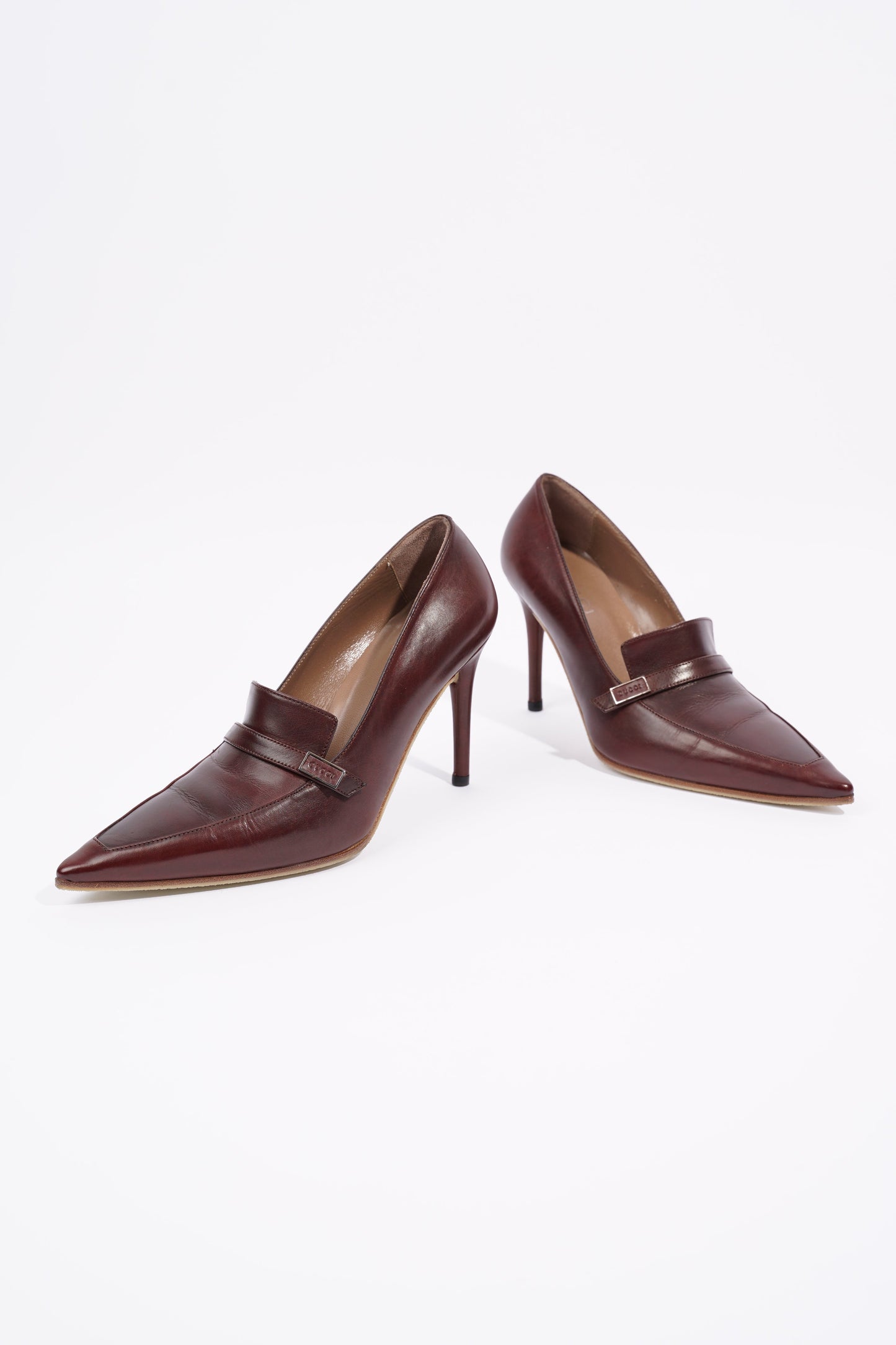 Gucci Womens Court Half Shoe Brown EU 37.5 / UK 4.5