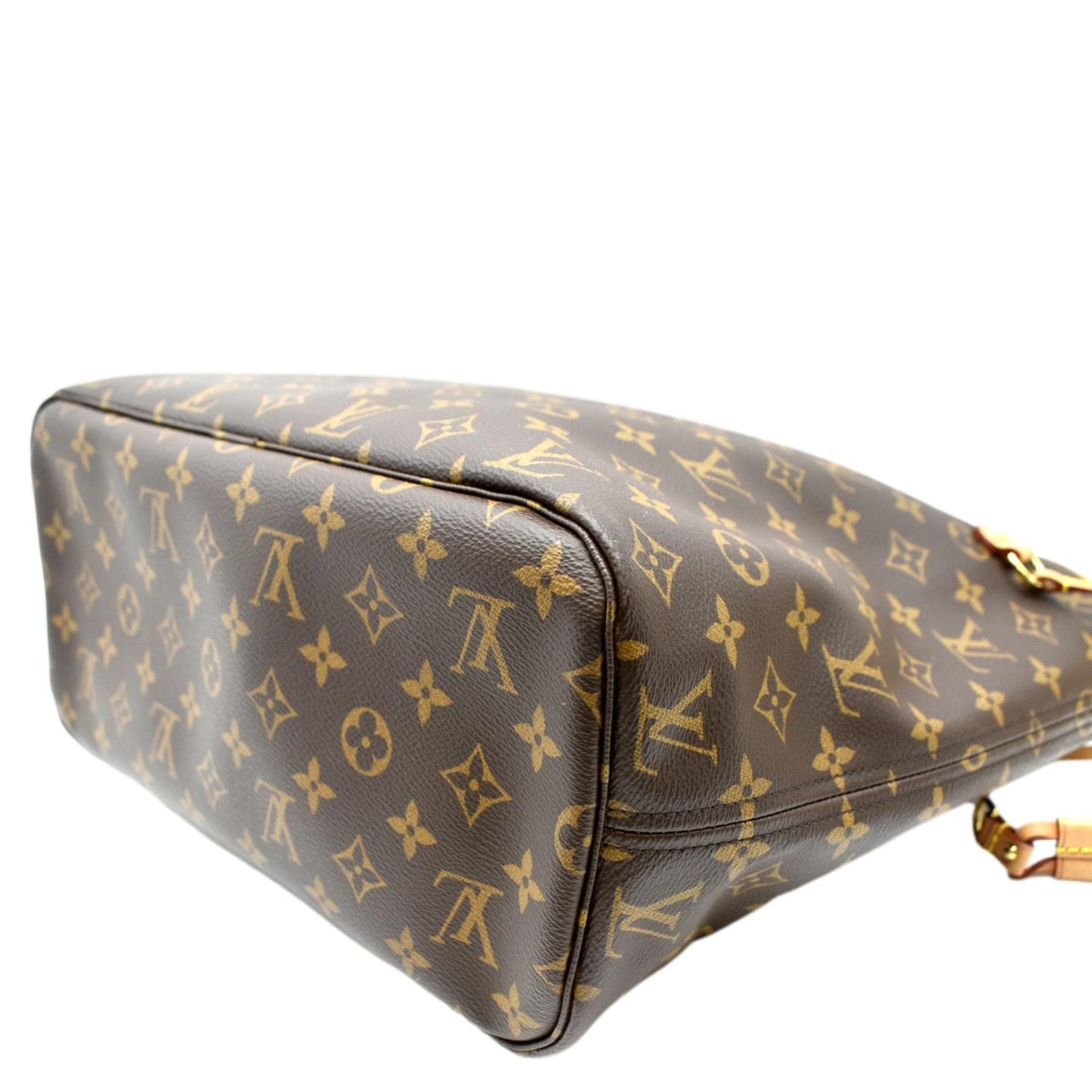 Louis Vuitton  Neverfull MM Monogram Canvas Tote Bag Brown/Red