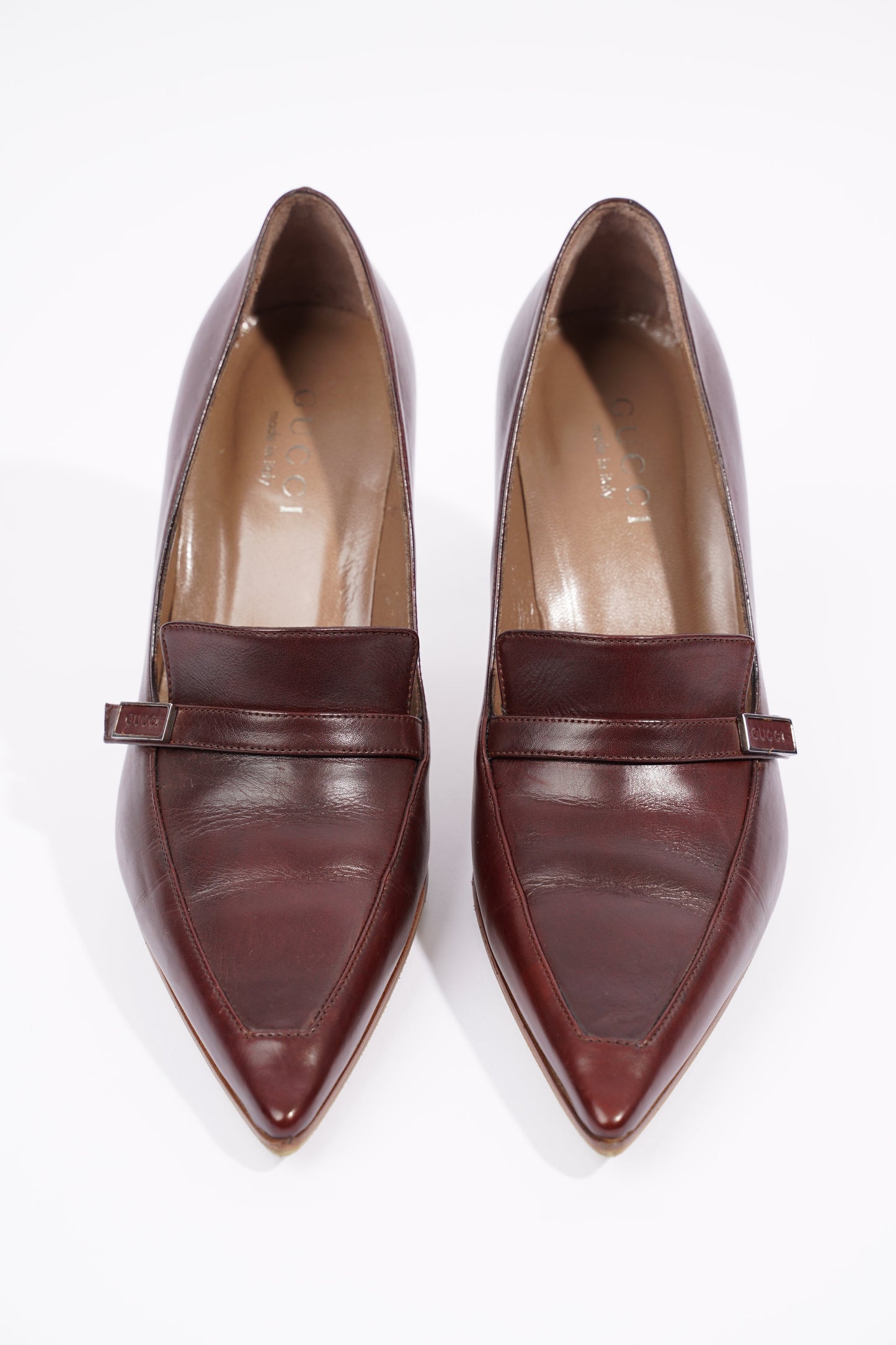 Gucci Womens Court Half Shoe Brown EU 37.5 / UK 4.5