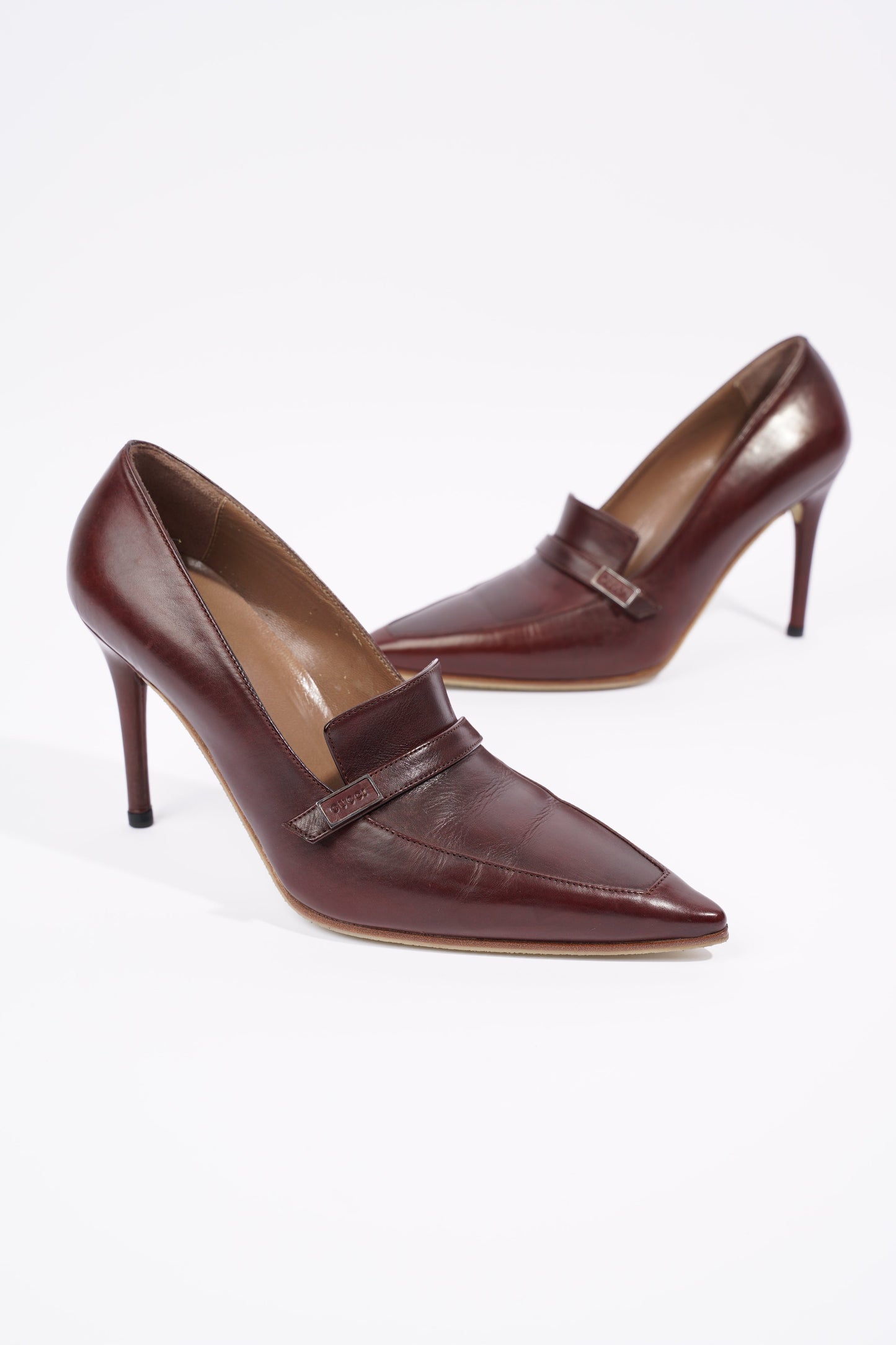 Gucci Womens Court Half Shoe Brown EU 37.5 / UK 4.5