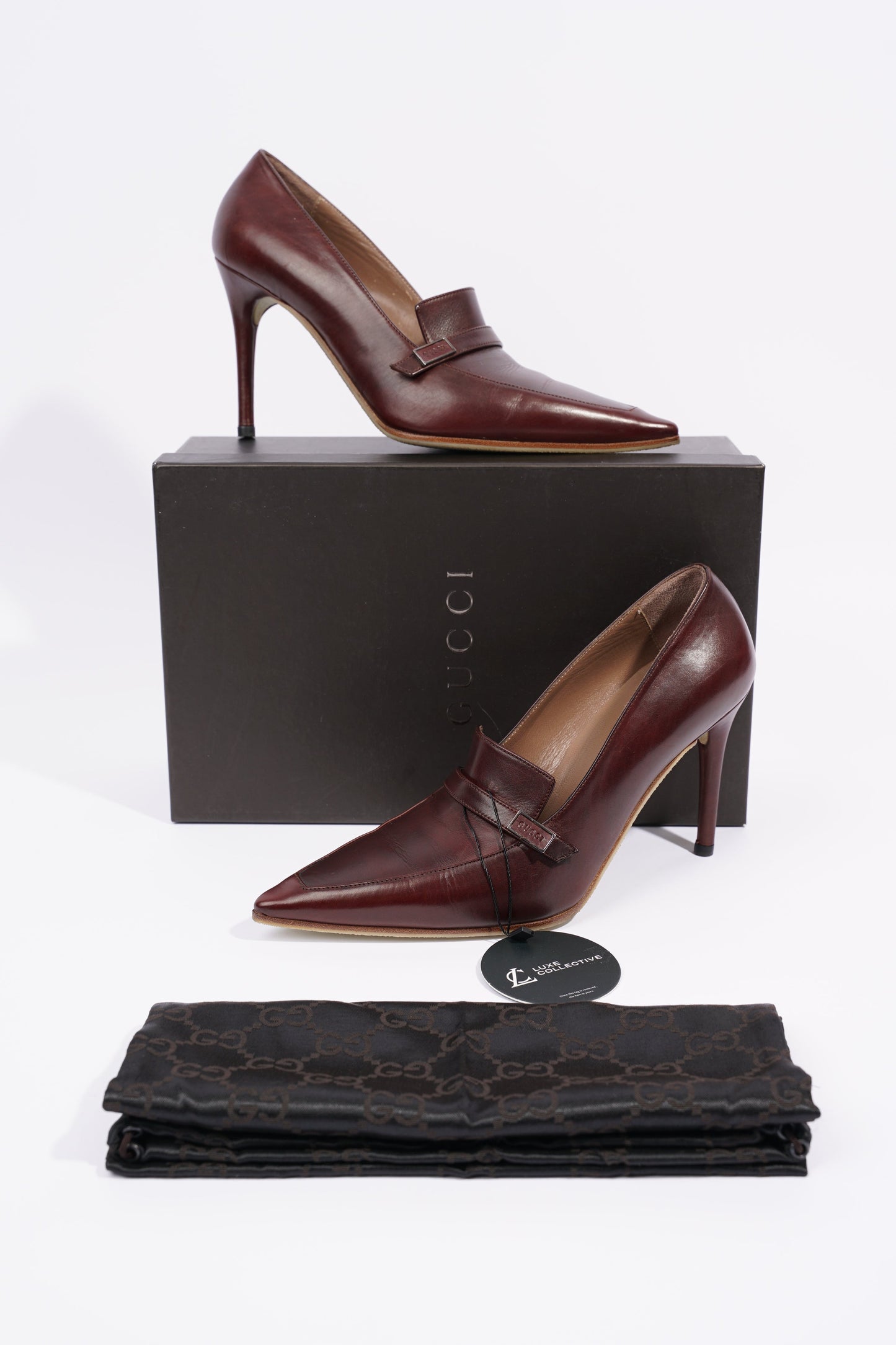 Gucci Womens Court Half Shoe Brown EU 37.5 / UK 4.5