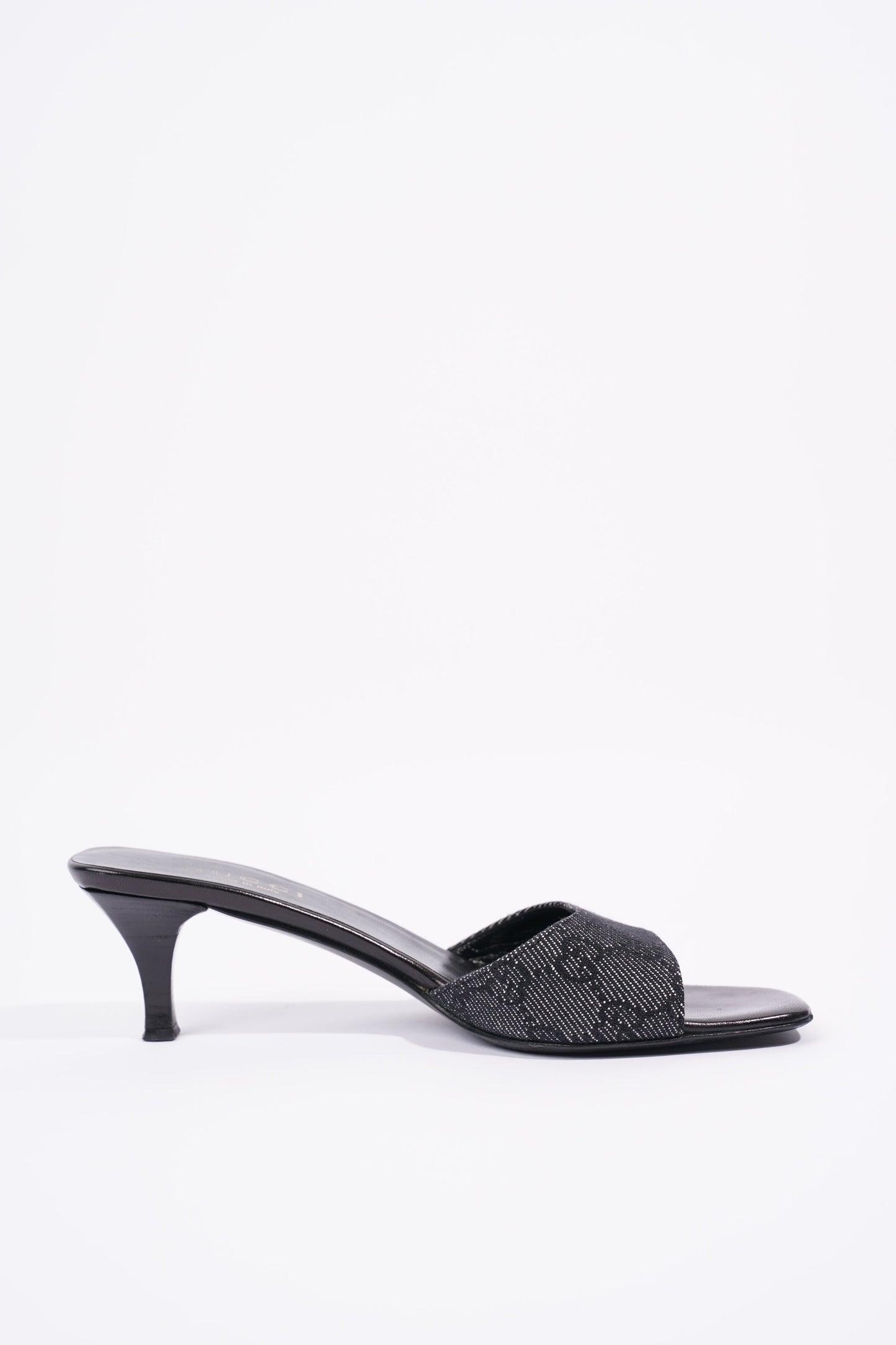 Gucci Womens Mule Sandals Black / White EU 37 / UK 4