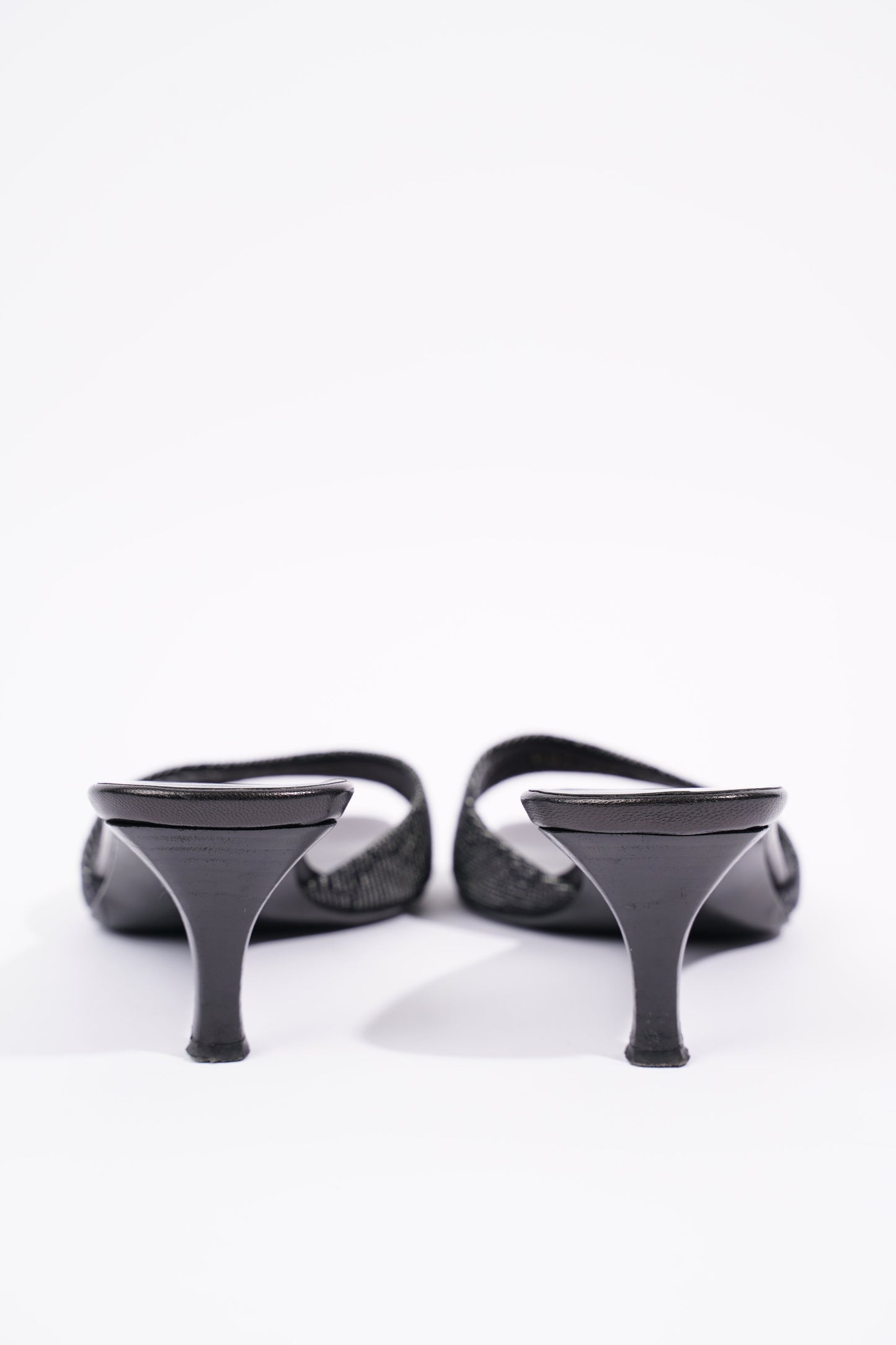 Gucci Womens Mule Sandals Black / White EU 37 / UK 4