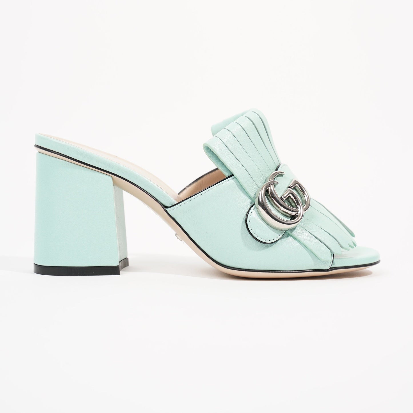 Gucci Womens Marmont Fringe Sandal Baby Blue EU 36 / UK 3