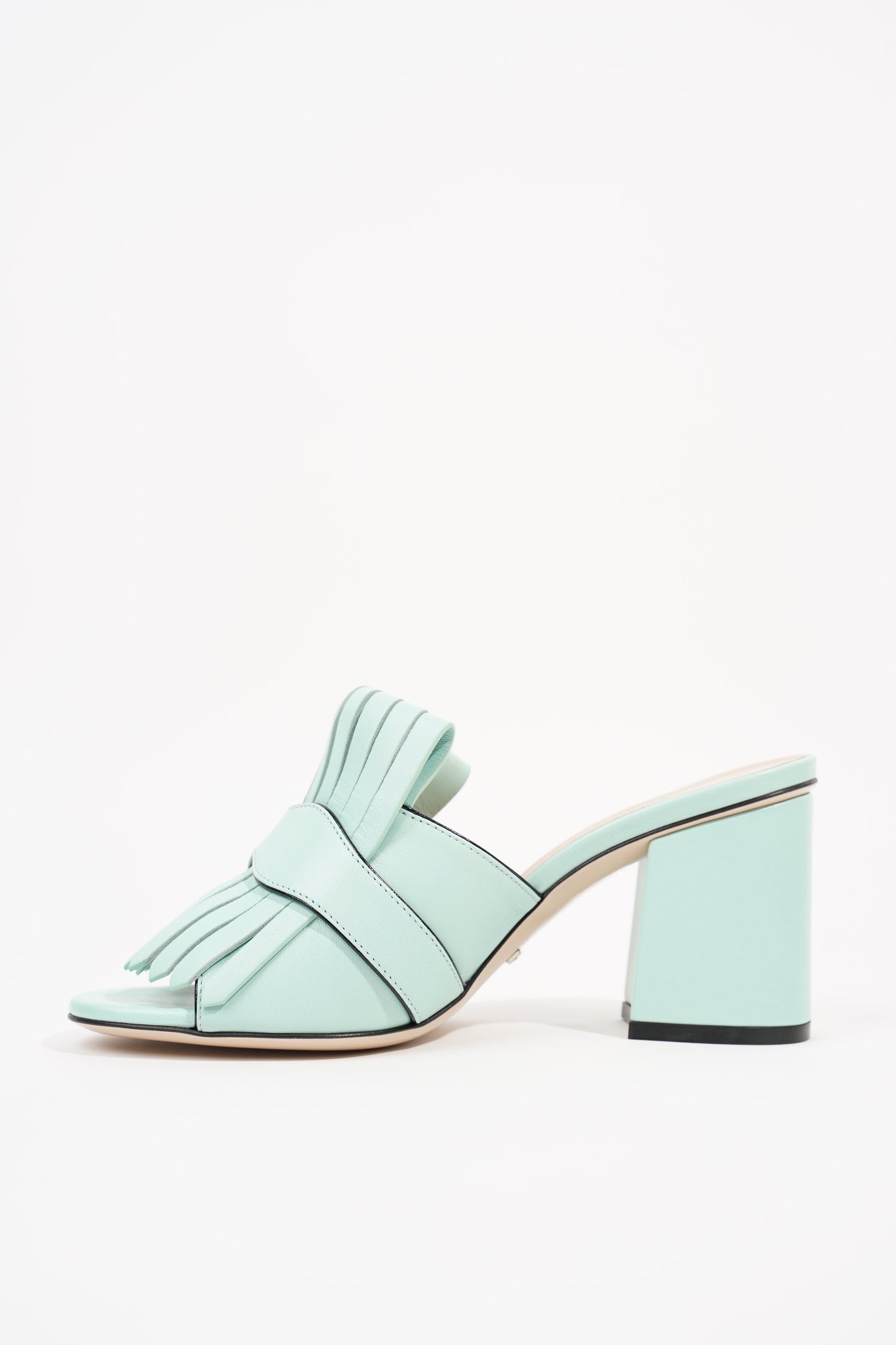 Gucci Womens Marmont Fringe Sandal Baby Blue EU 36 / UK 3