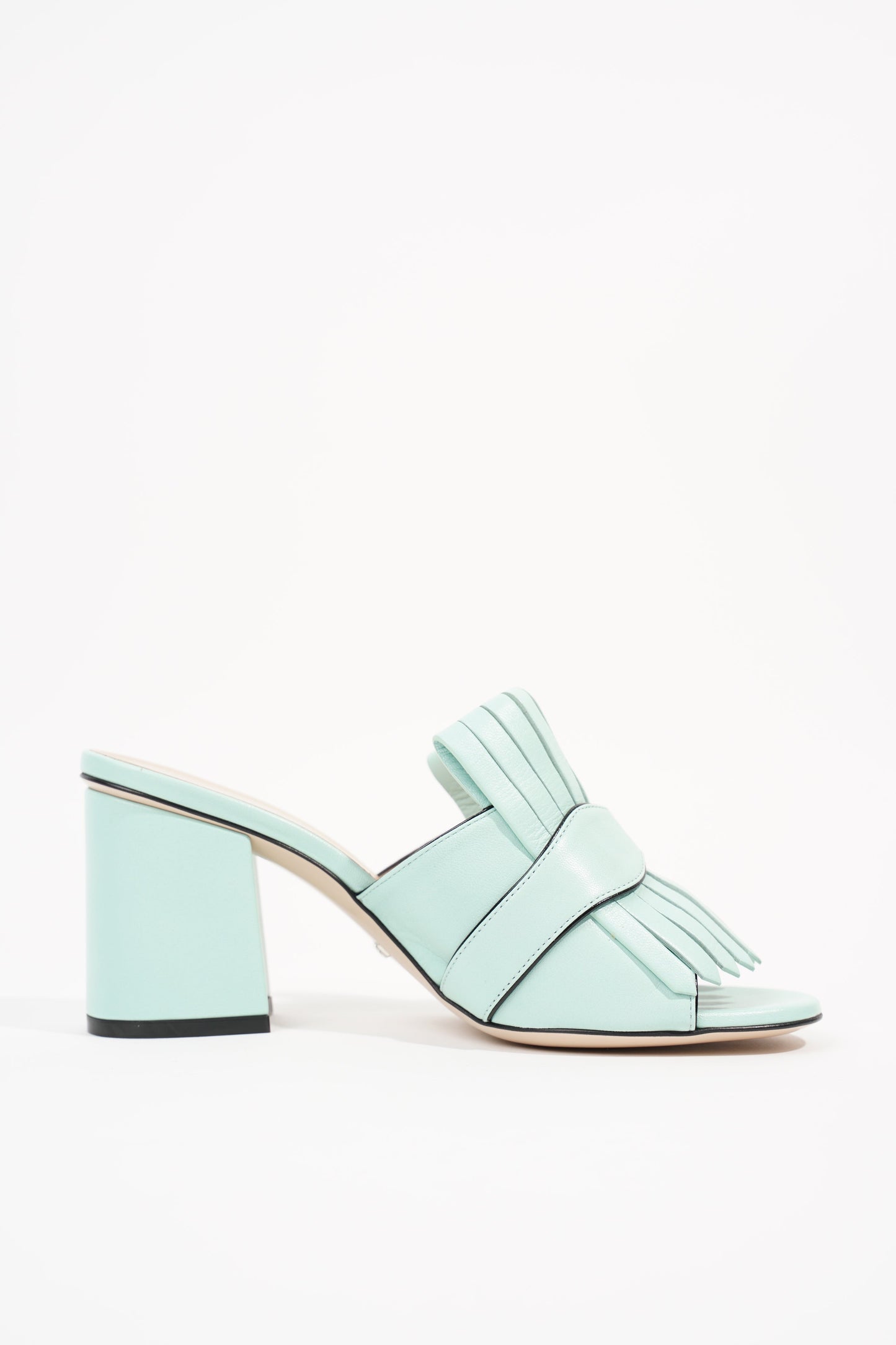 Gucci Womens Marmont Fringe Sandal Baby Blue EU 36 / UK 3