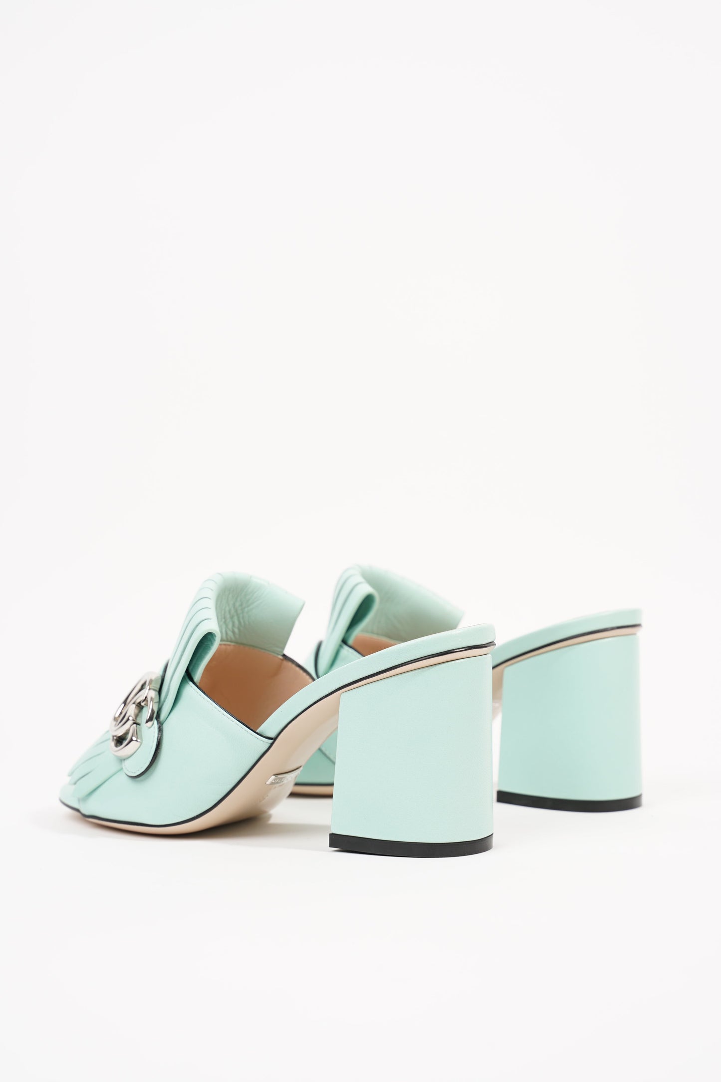 Gucci Womens Marmont Fringe Sandal Baby Blue EU 36 / UK 3