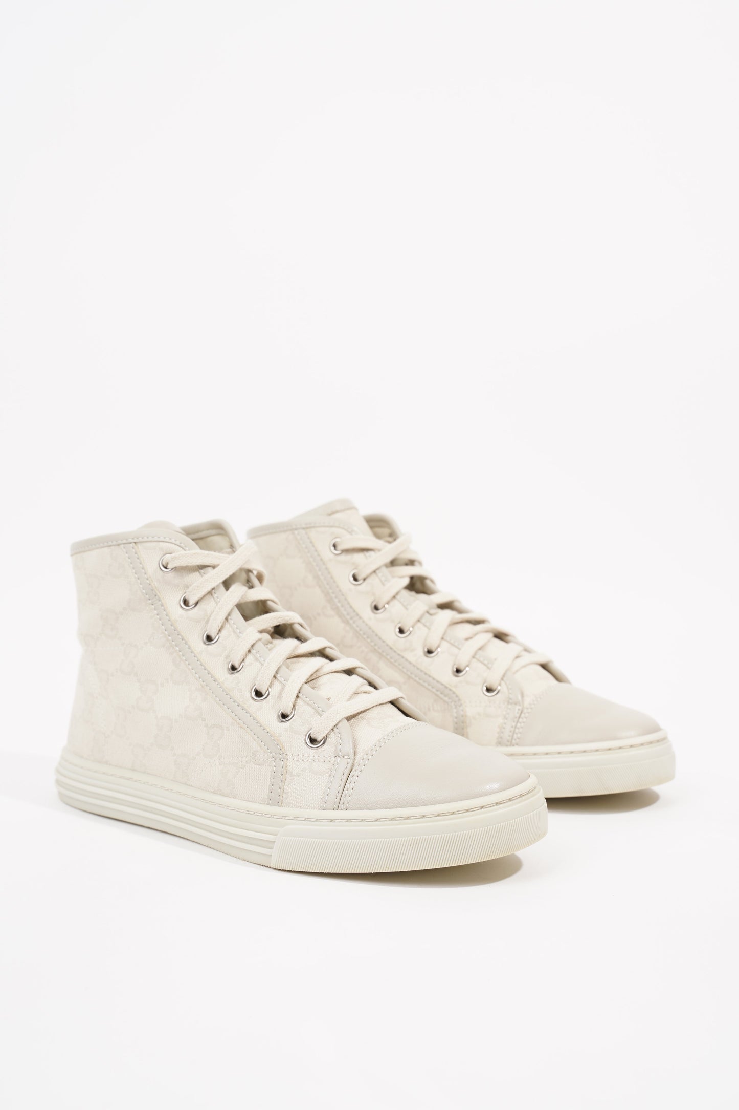 Gucci Womens GG High Top Beige EU 37.5 / UK 4.5