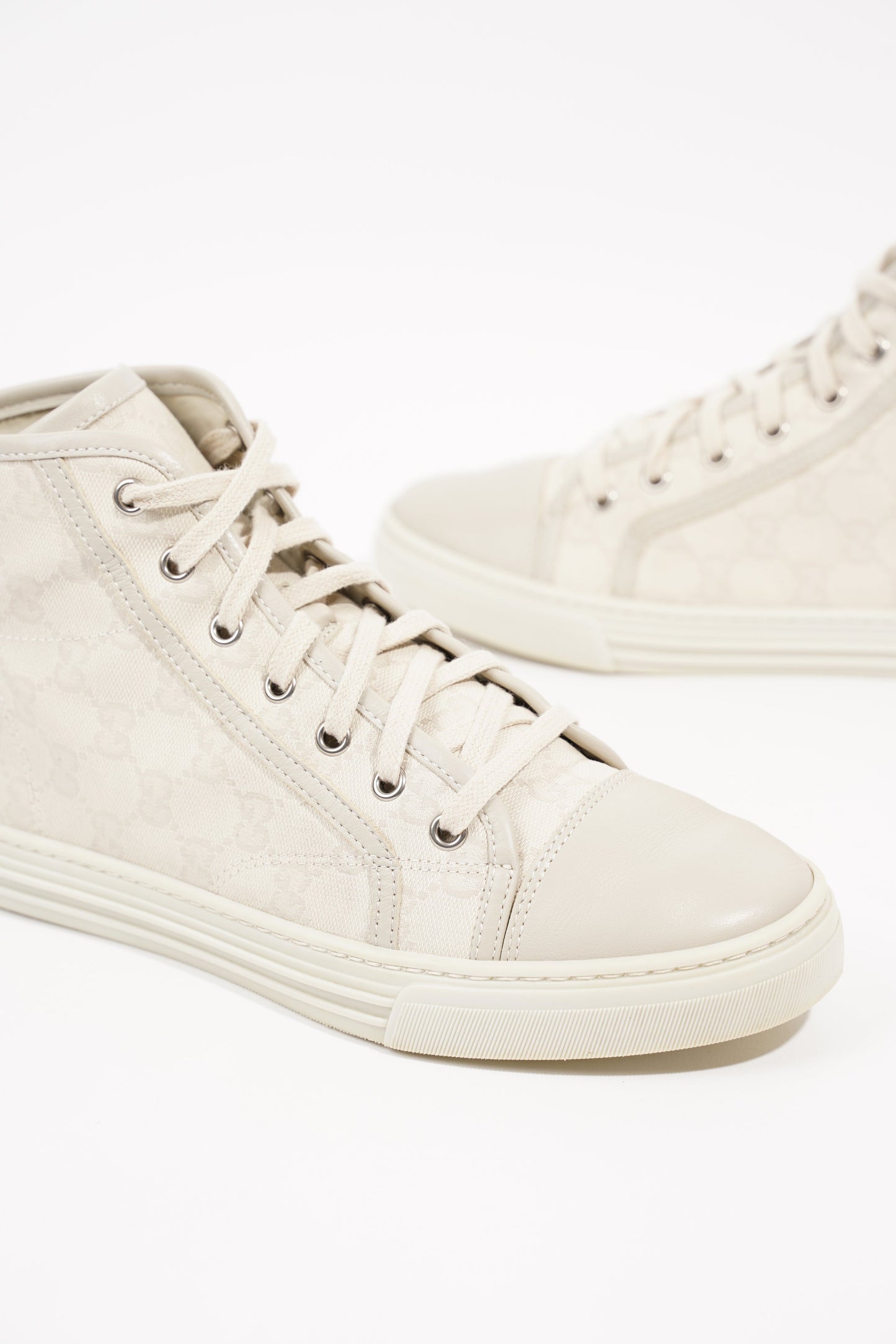 Gucci Womens GG High Top Beige EU 37.5 / UK 4.5
