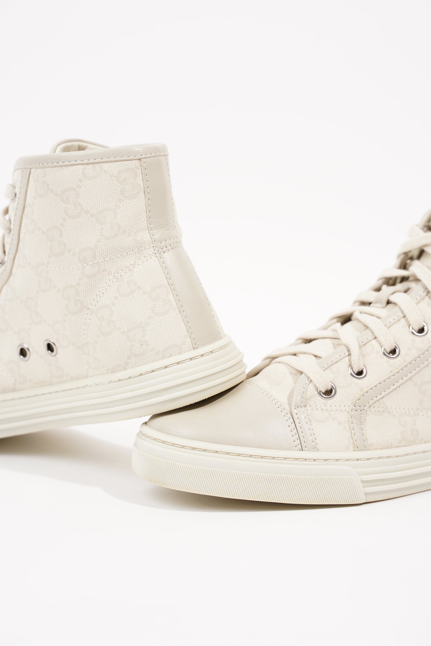 Gucci Womens GG High Top Beige EU 37.5 / UK 4.5