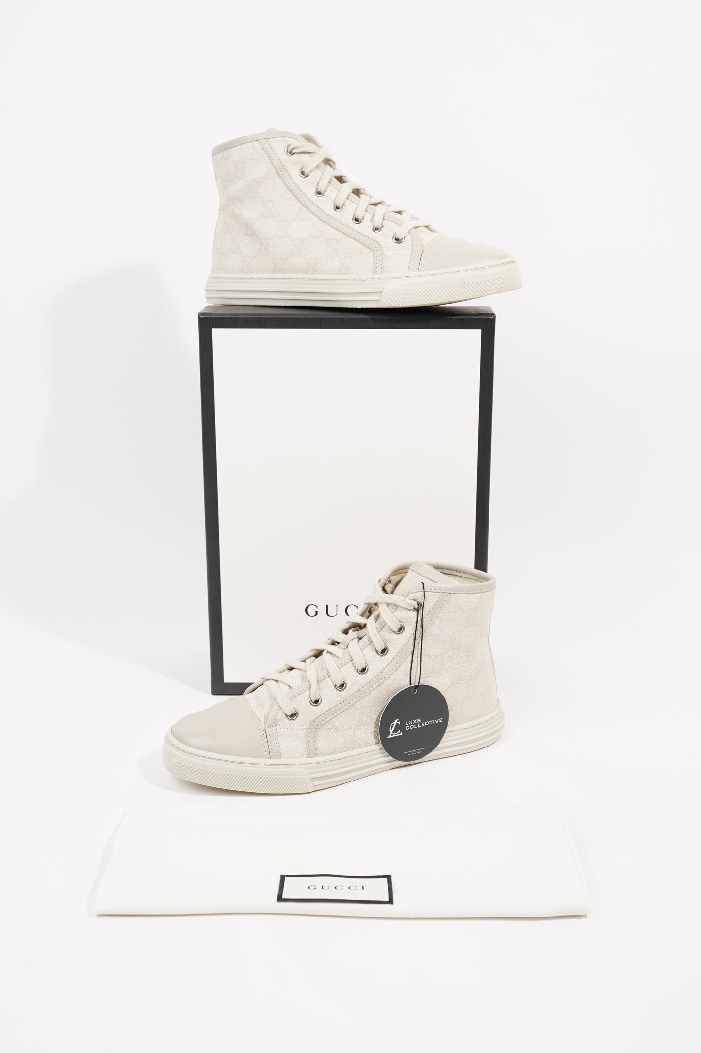 Gucci Womens GG High Top Beige EU 37.5 / UK 4.5
