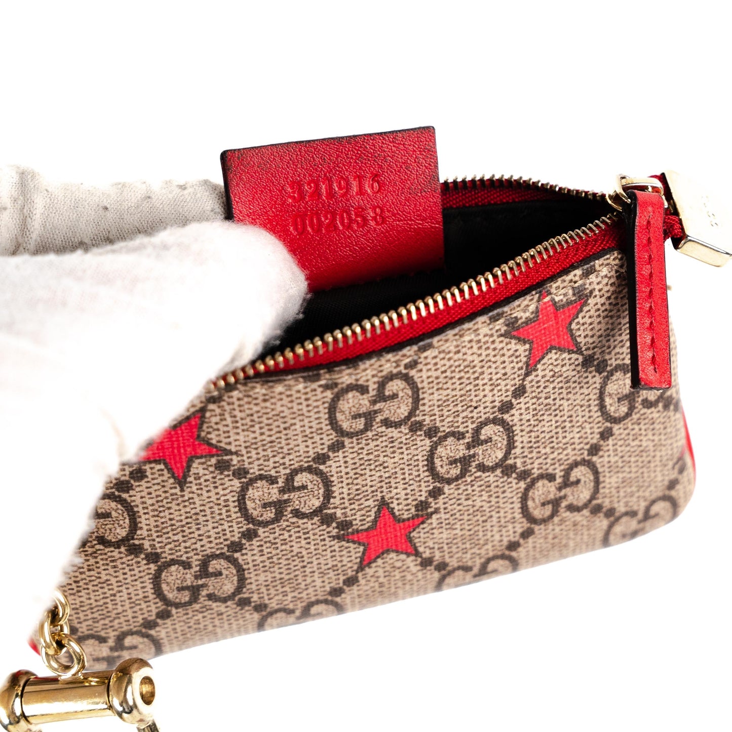 Gucci Supreme Star Zip around Wallet with Key Pouch Monogram