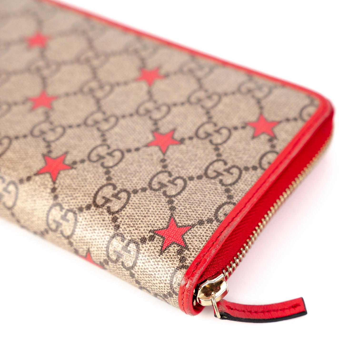 Gucci Supreme Star Zip around Wallet with Key Pouch Monogram