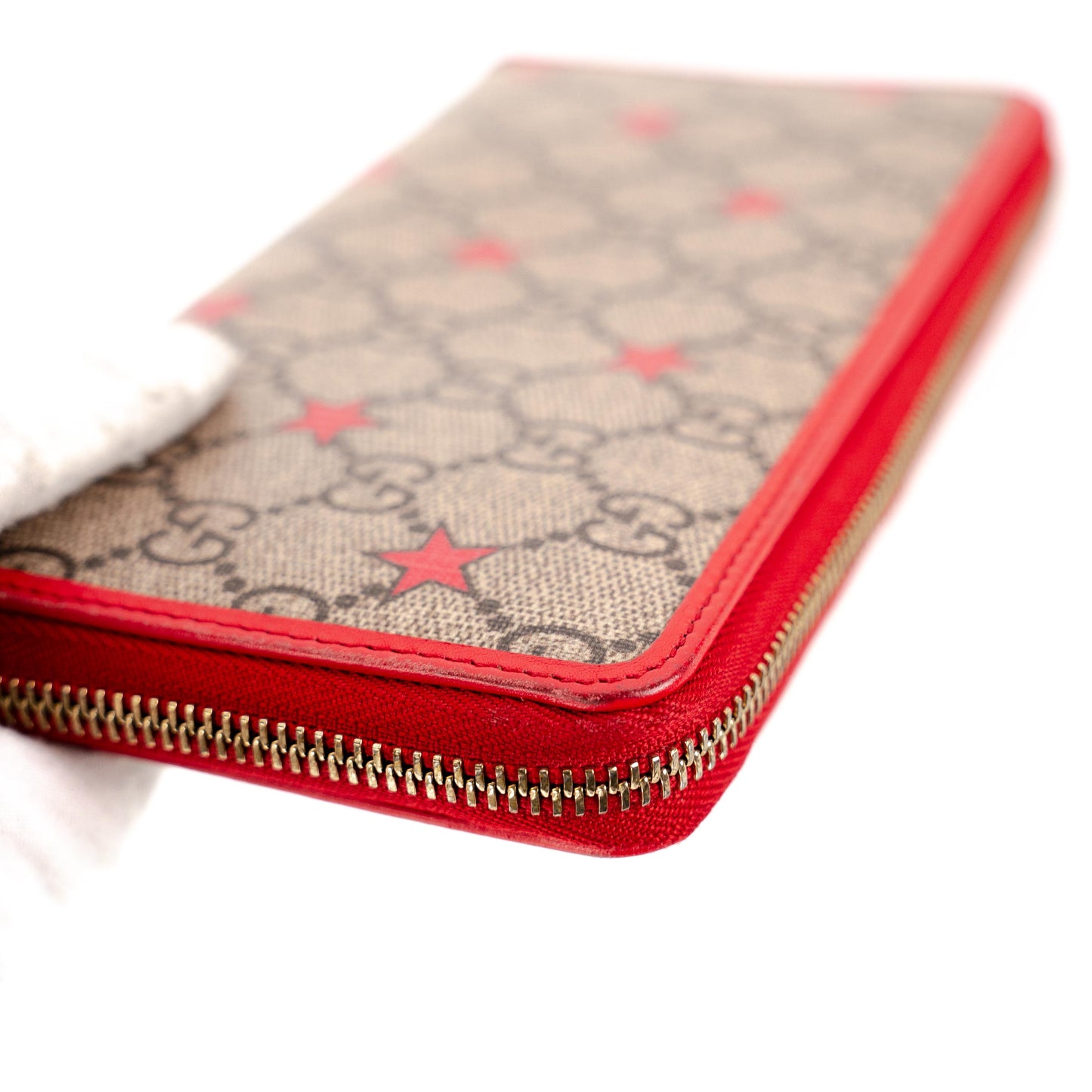 Gucci Supreme Star Zip around Wallet with Key Pouch Monogram