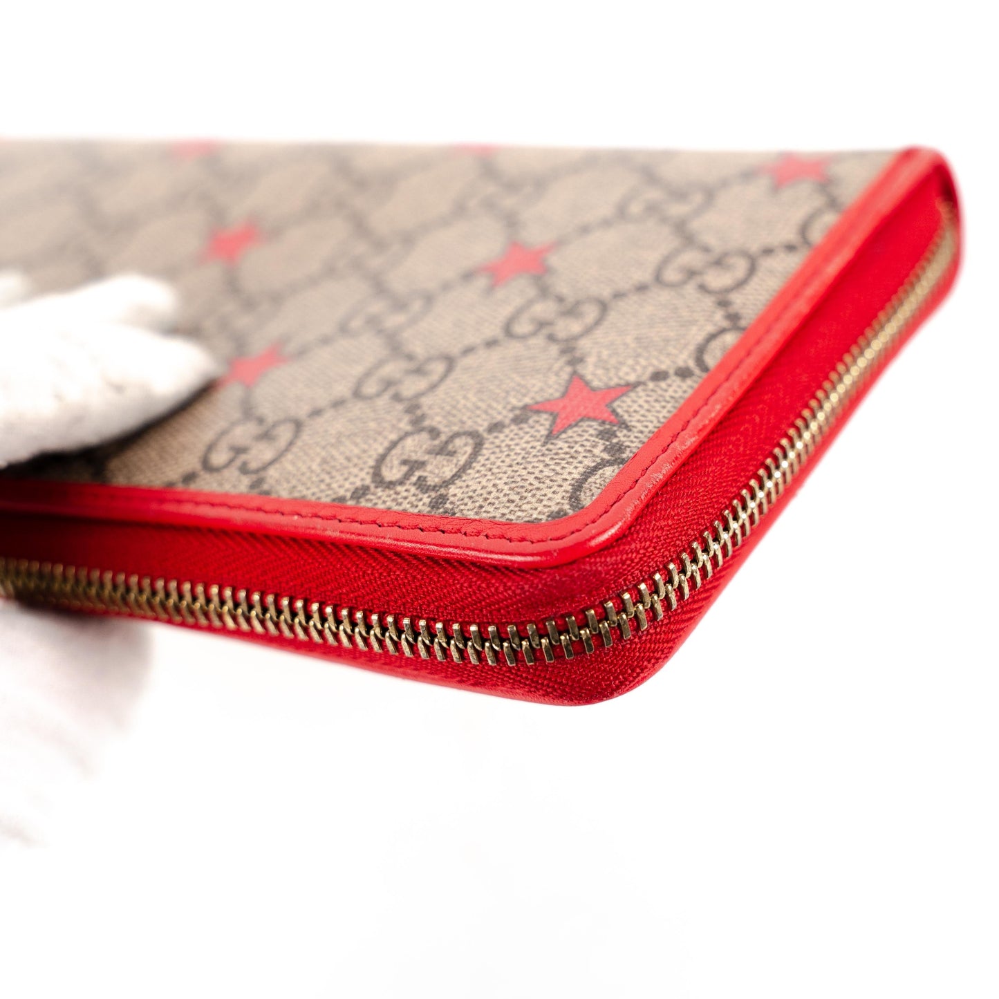 Gucci Supreme Star Zip around Wallet with Key Pouch Monogram