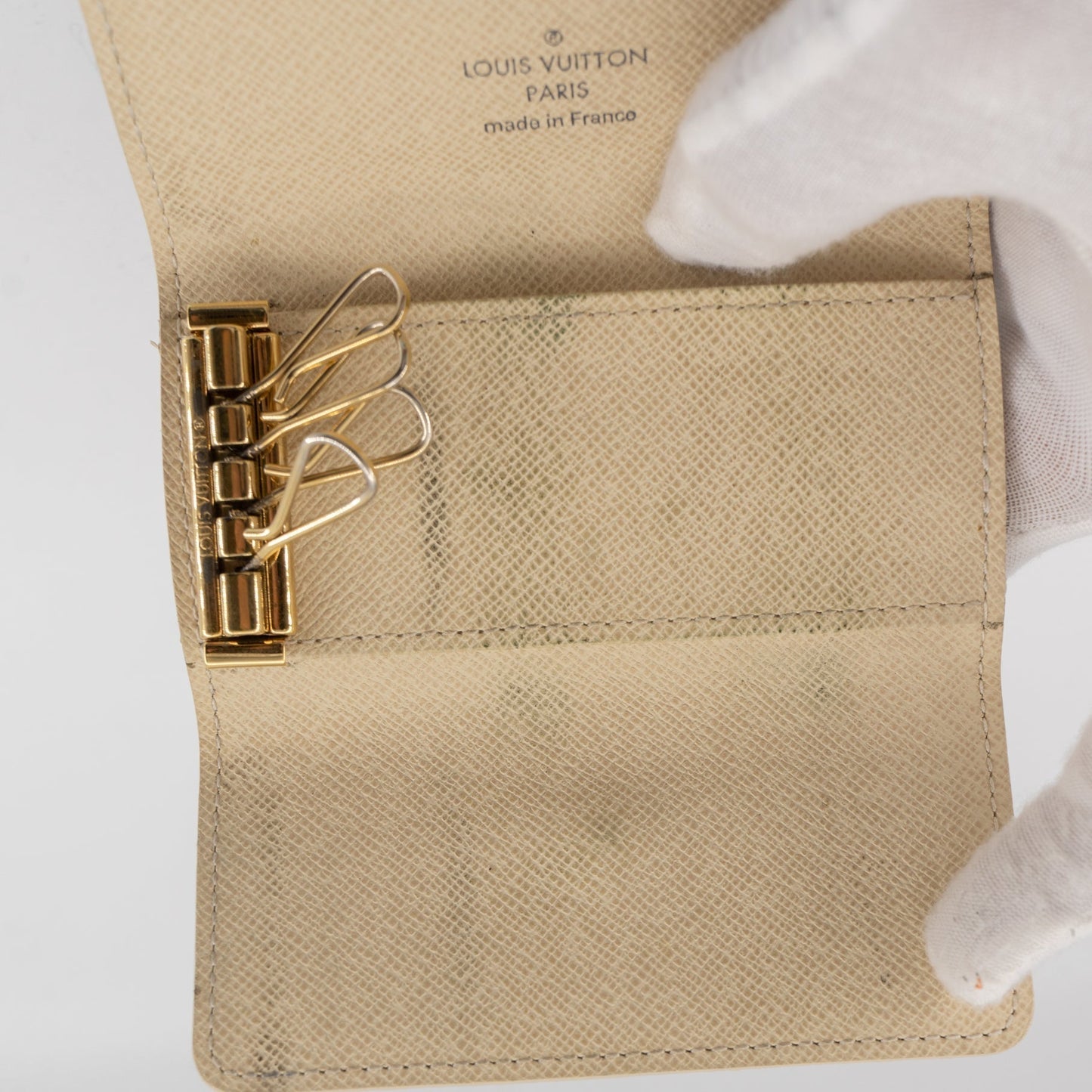 Louis Vuitton Damier Azur key holder