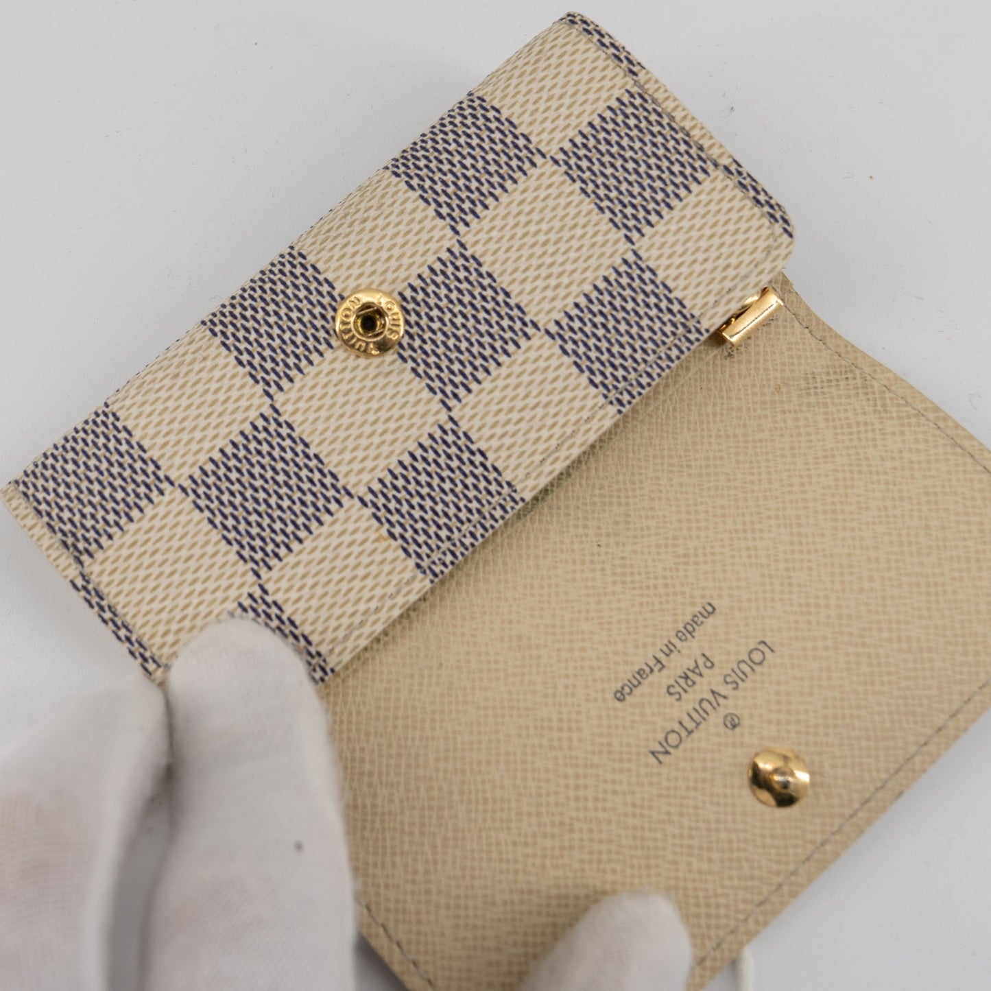 Louis Vuitton Damier Azur key holder