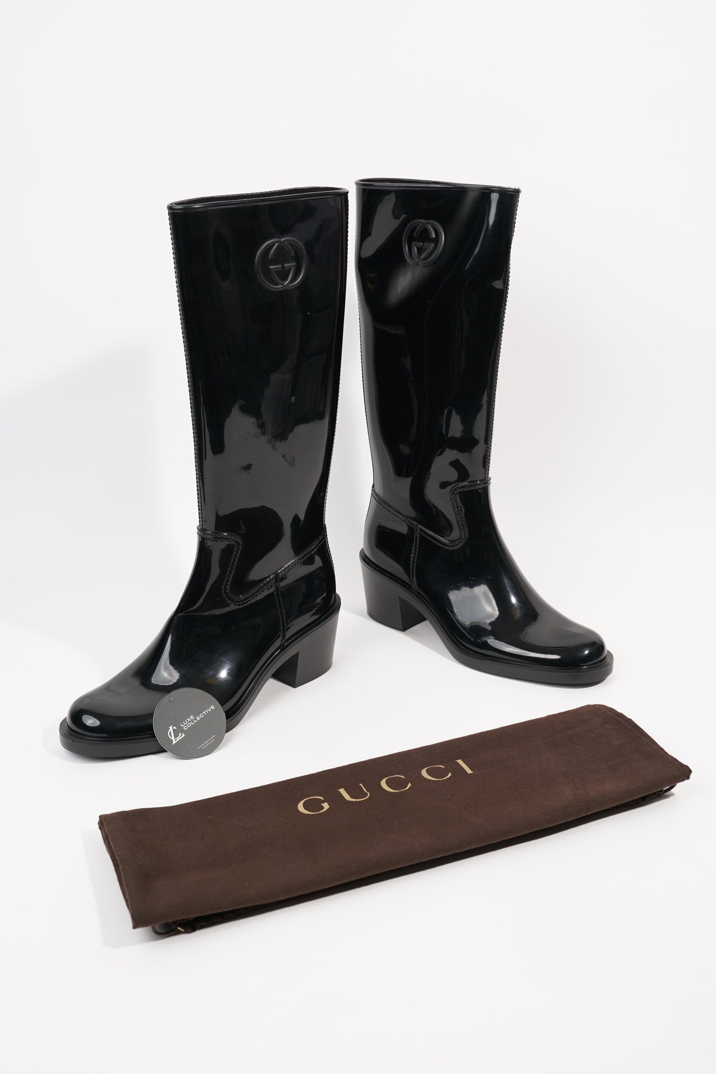 Gucci Womens GG Rainboot Black EU 40 / UK 7